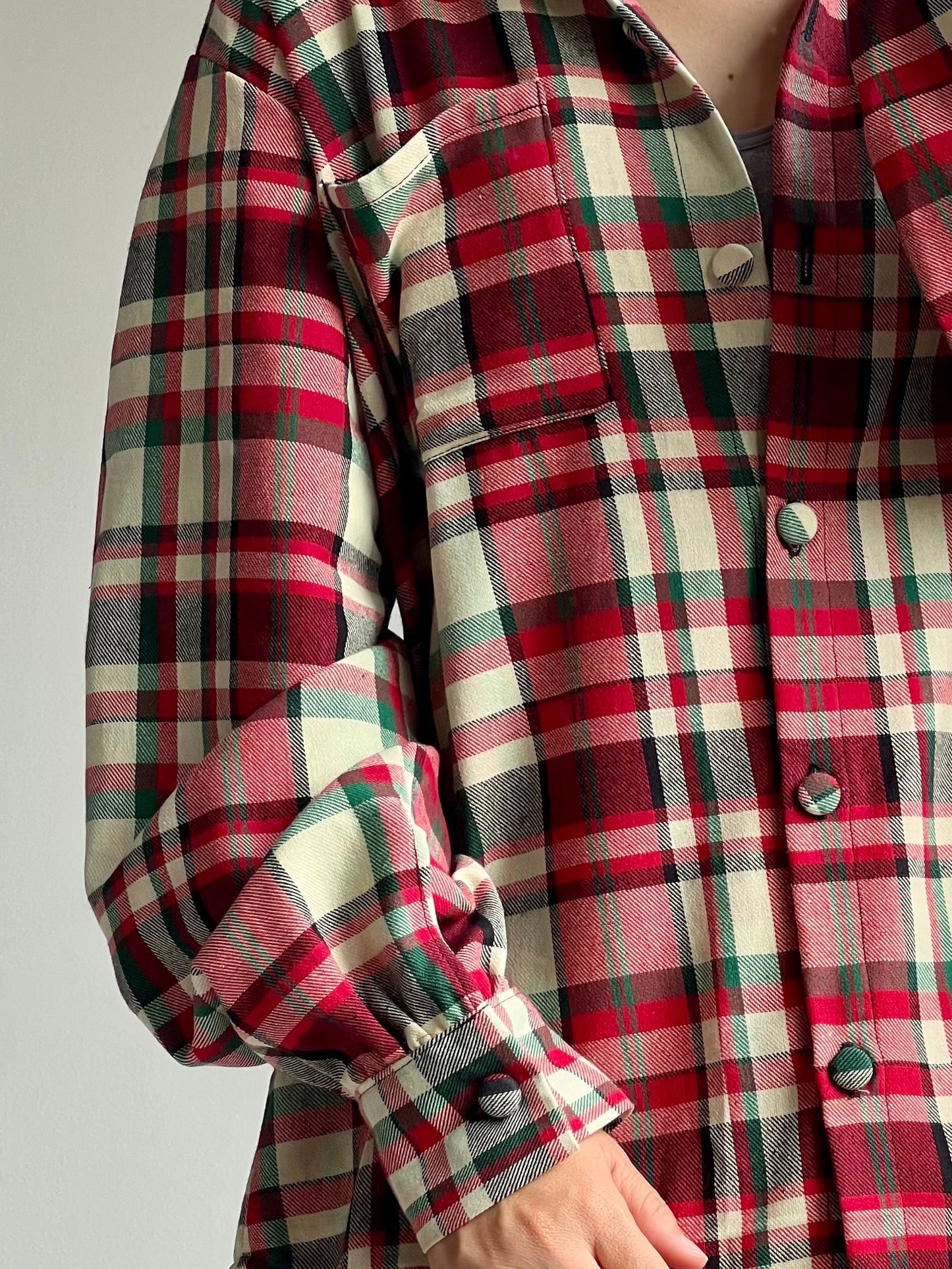 Plaid Women’s Top | Loose Fit Shirt | Flannel | Cotton
