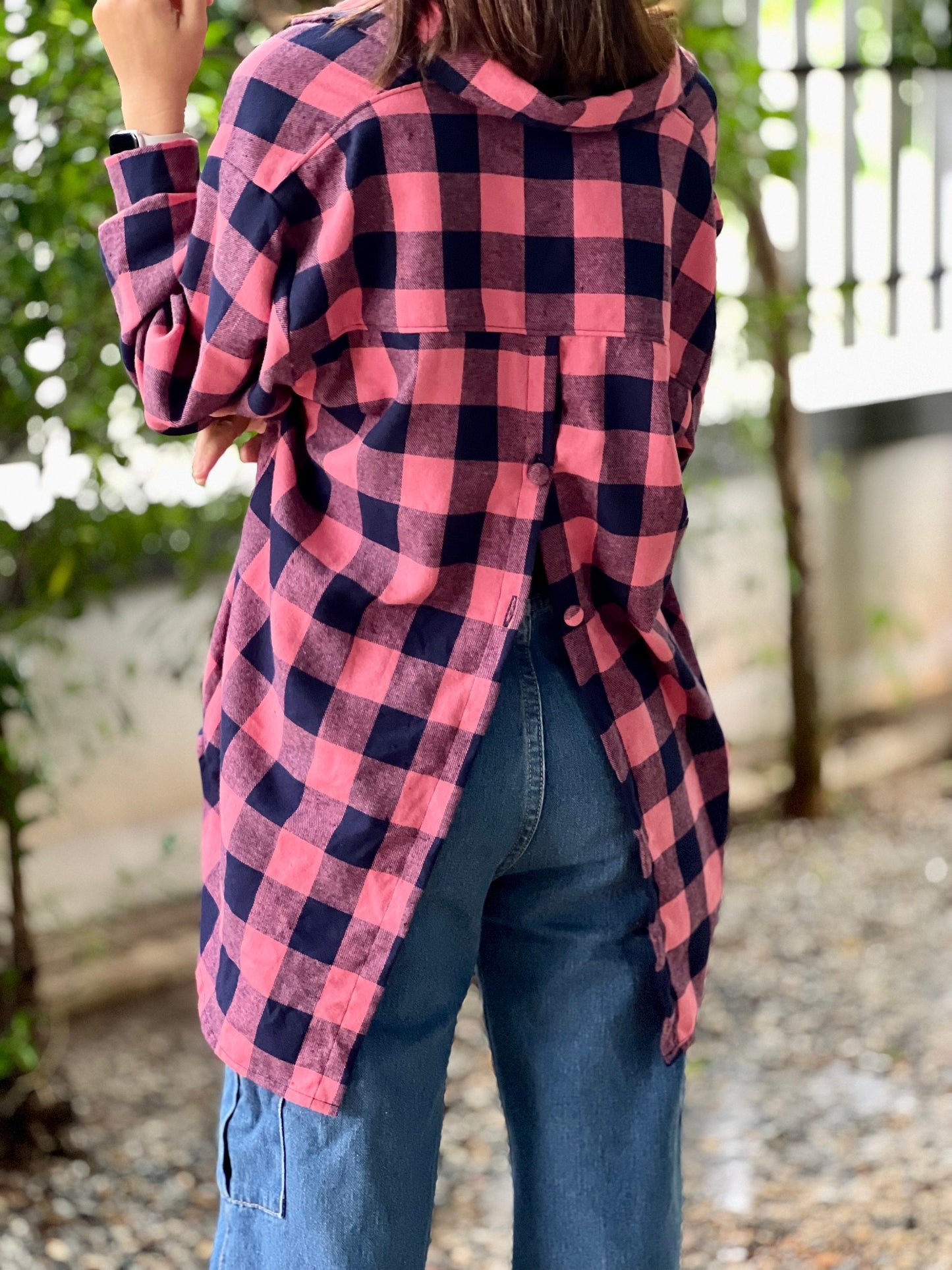 Plaid Women's Top | Loose Fit Shirt | Flannel | Cotton