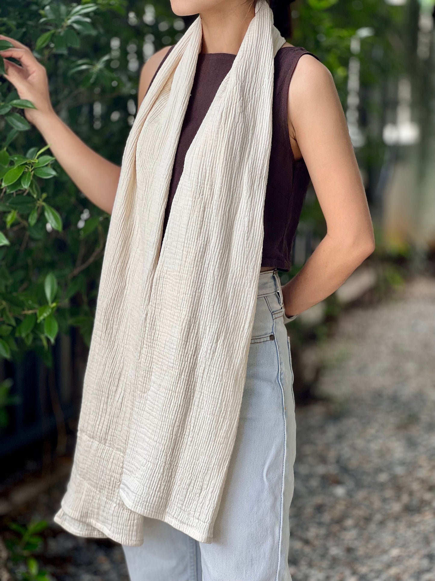 Goddess Wrap | Scarf Triple-Layered Gauze, Natural Fiber Cotton