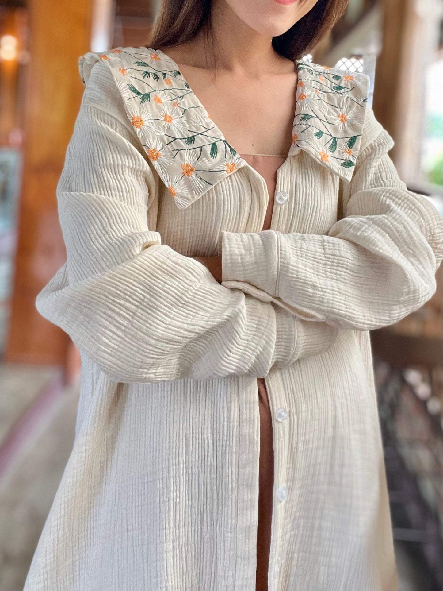 Muslin Triple Gauze Jacket / Dress / Cover Up Shirt