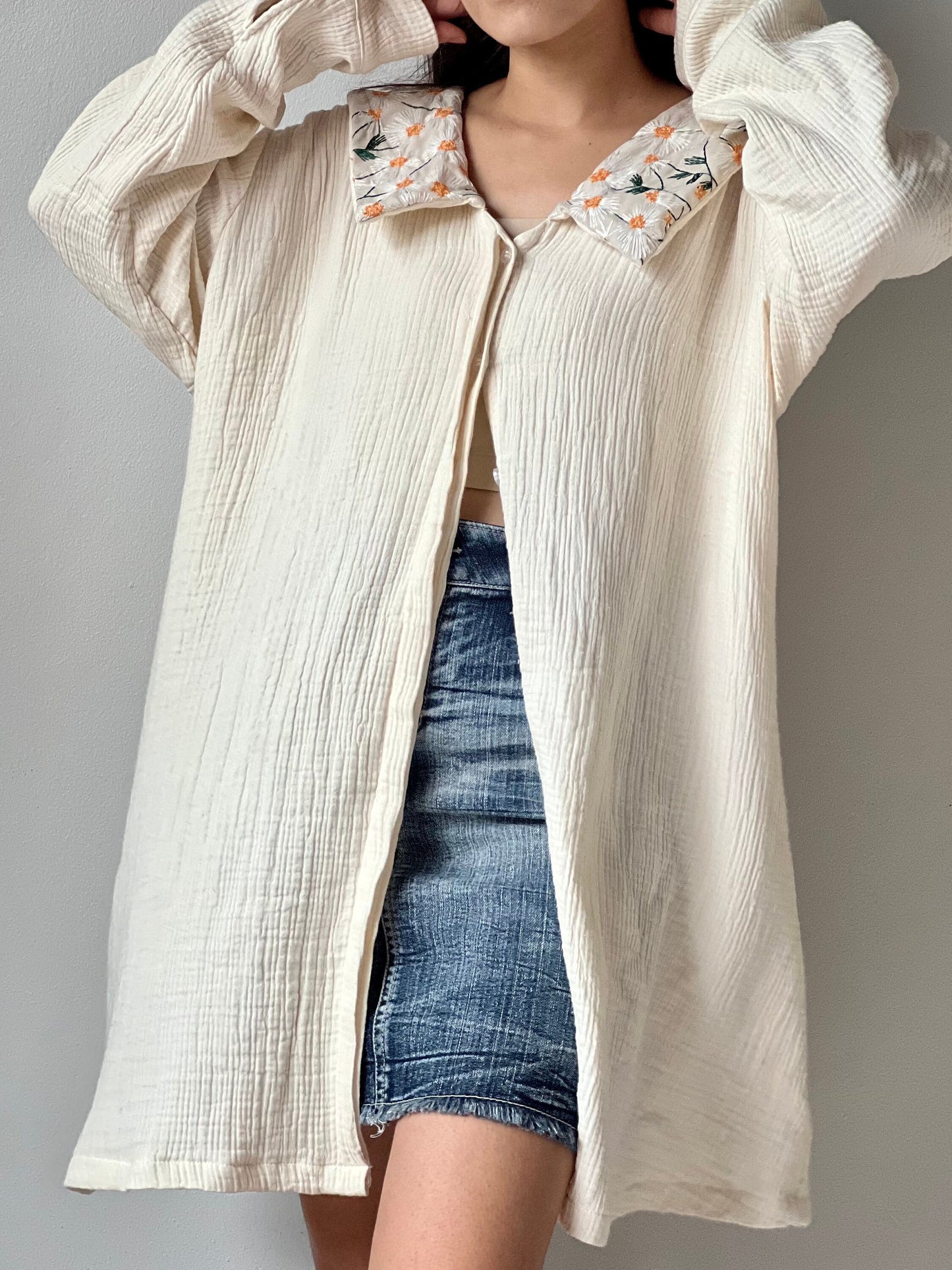 Muslin Triple Gauze Jacket / Dress / Cover Up Shirt