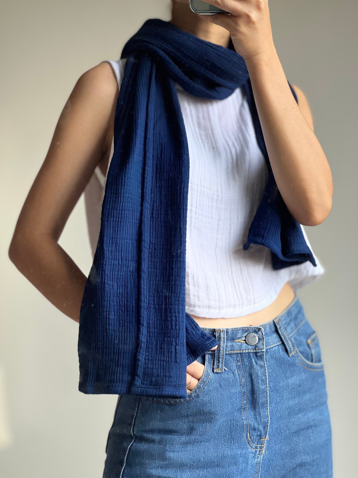 Goddess Wrap | Scarf Triple-Layered Gauze, Natural Fiber Cotton