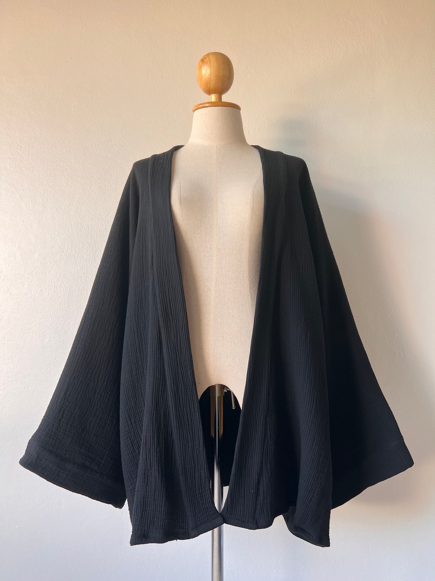 Triple Gauze Kimono | Muslin Kimono Jacket | Beach Cover Up | Morning Bathrobe | Muslin Coat | Cotton Wrap Robe | Bridesmaid Gift