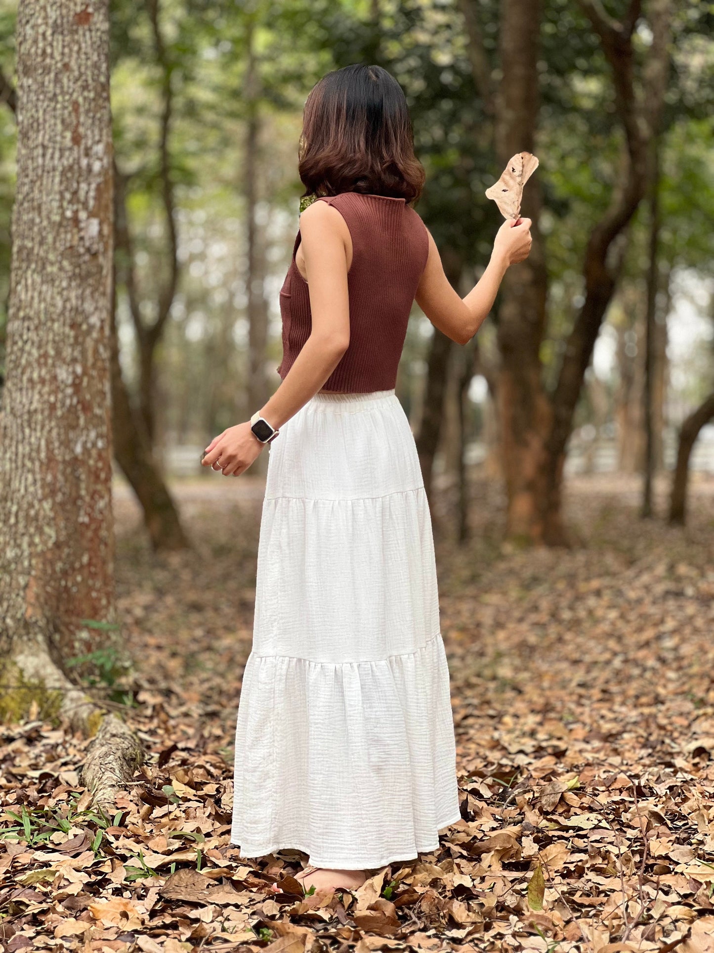 Double Gauze Maxi Skirt