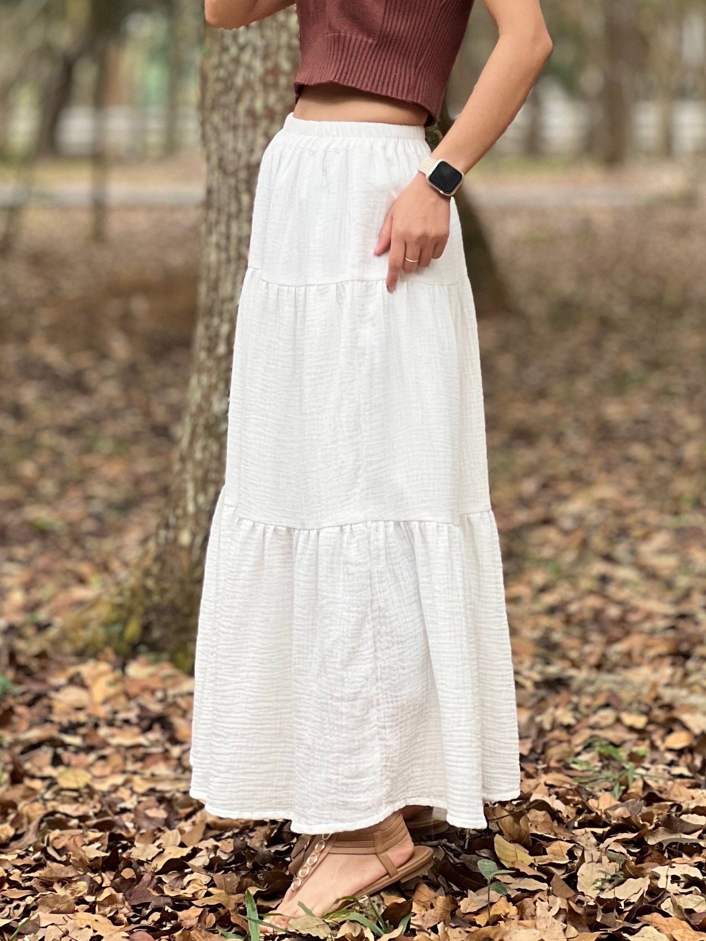 Double Gauze Maxi Skirt