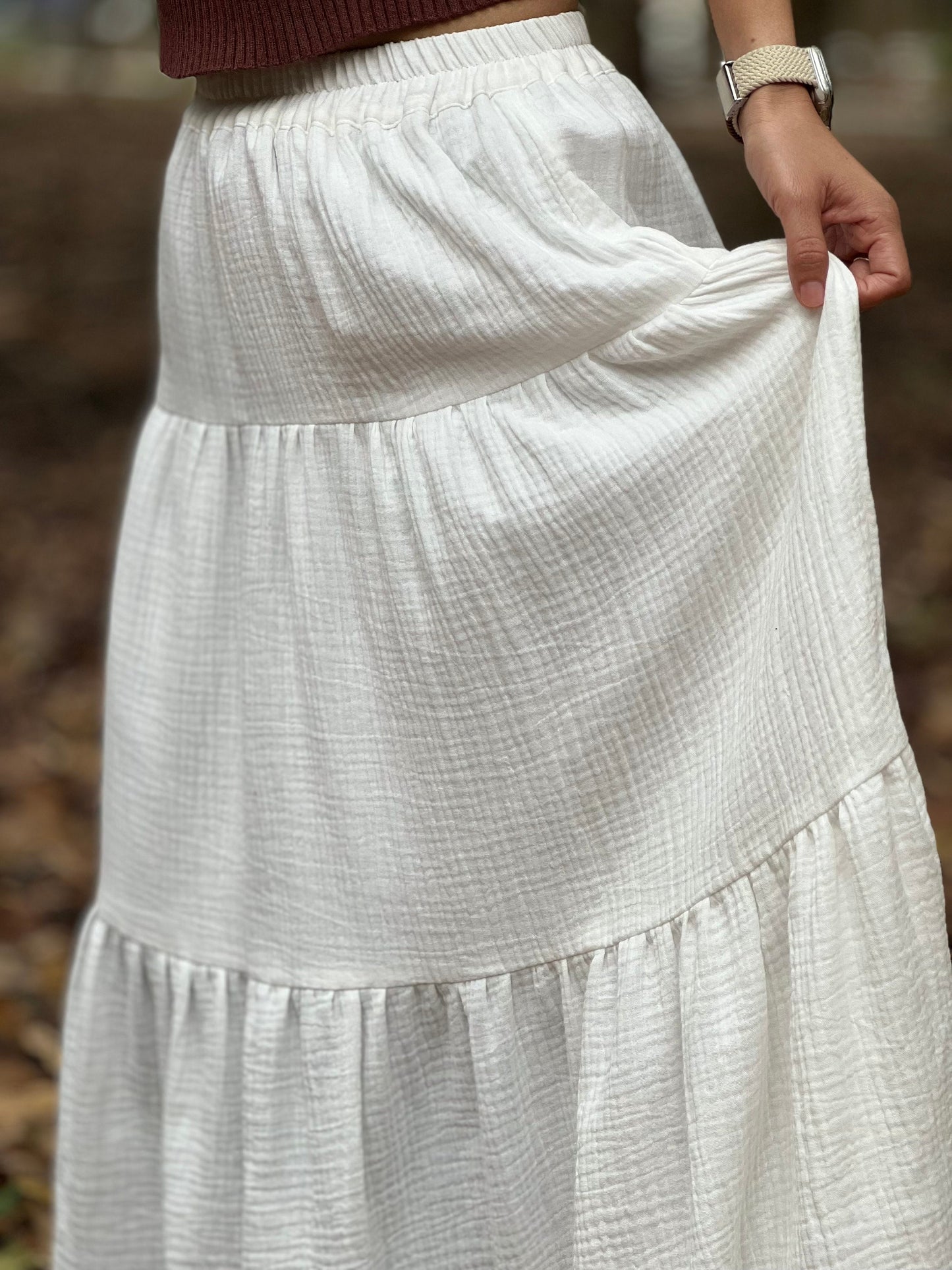 Double Gauze Maxi Skirt