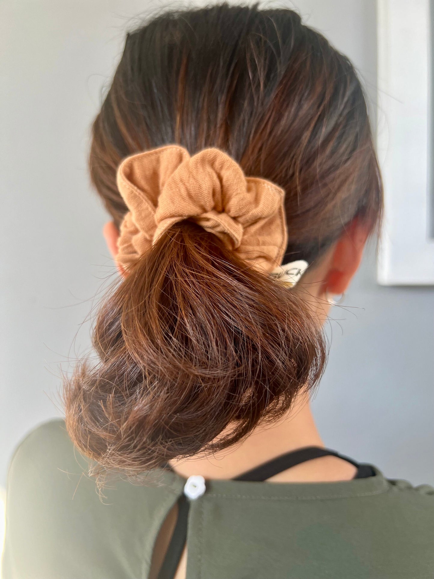 Set of 4 - Double Gauze Scrunchie/Spring Summer accessories /Muslin Scrunchie