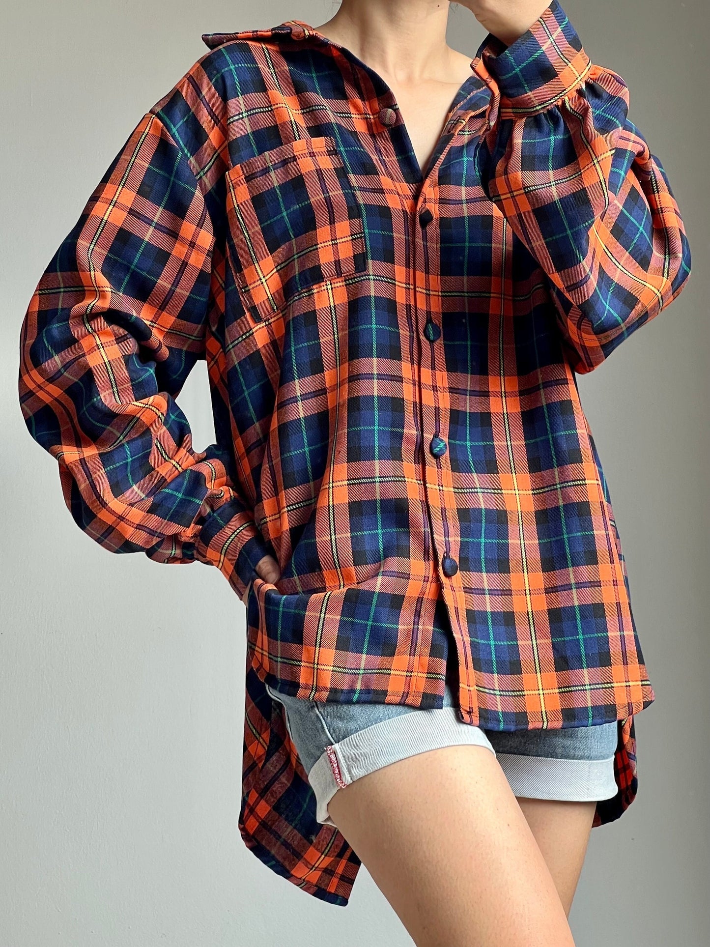 Plaid Women’s Top | Loose Fit Shirt | Flannel | Cotton