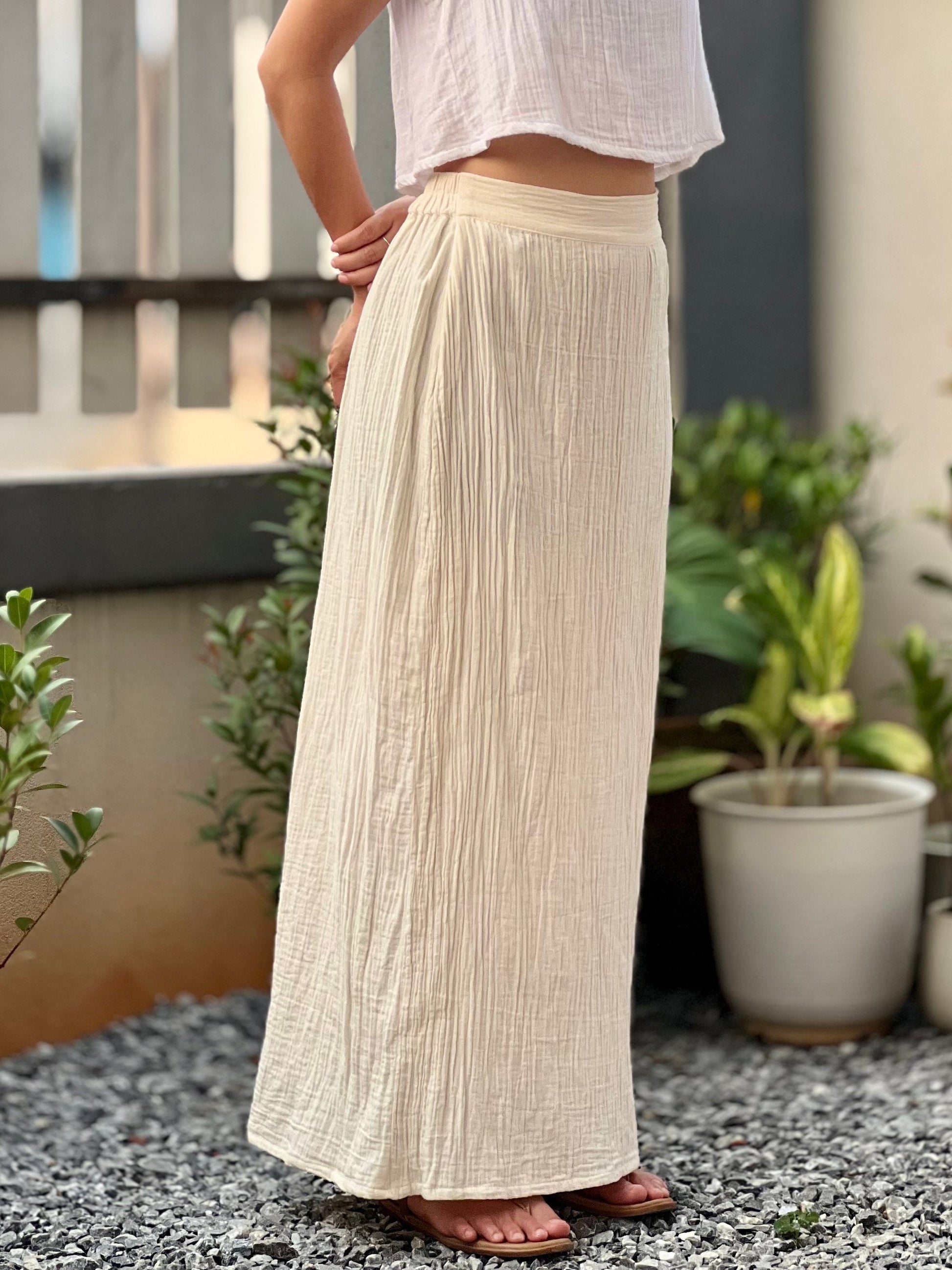 Muslin Double Gauze Long Skirt