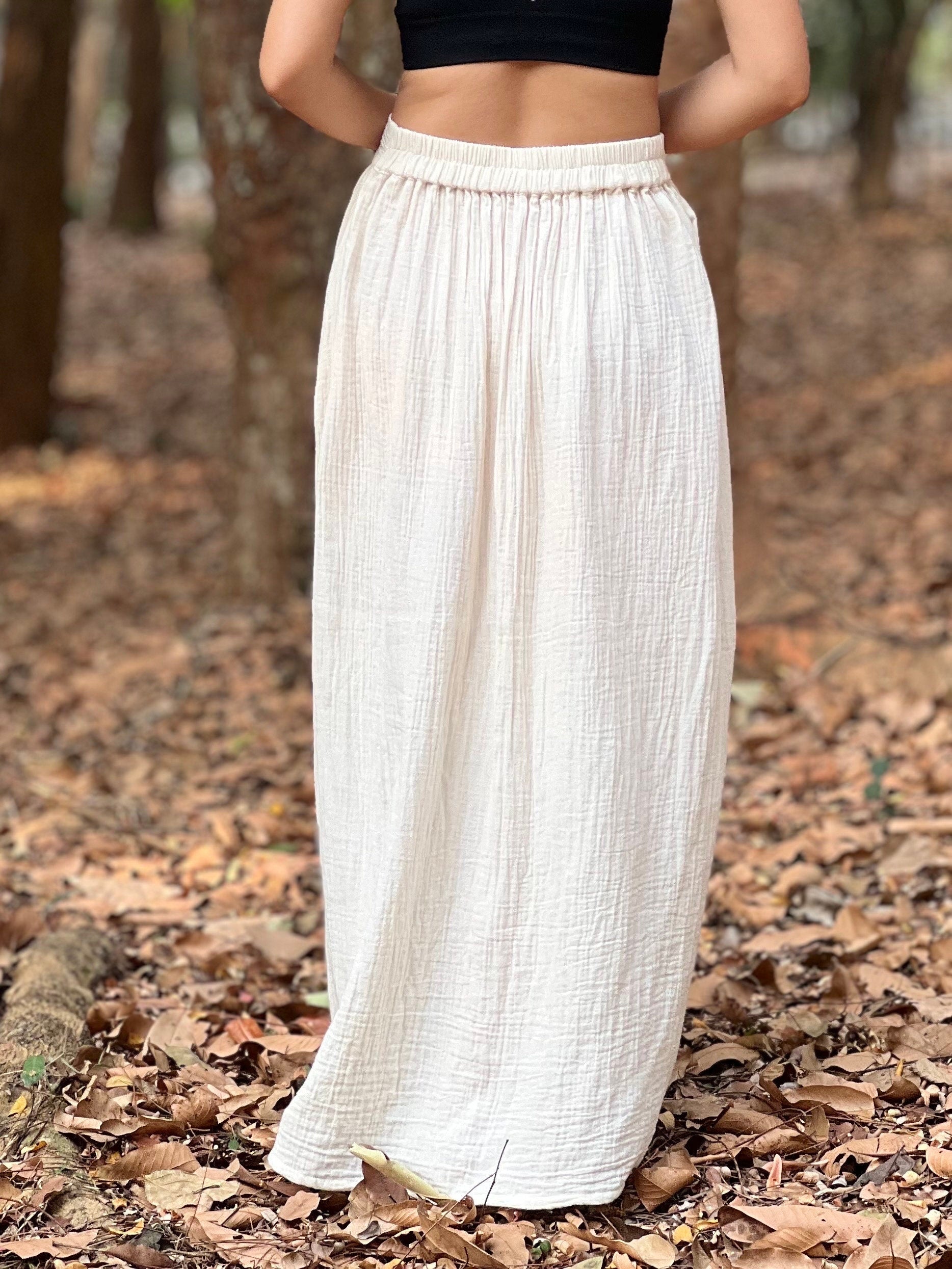 Muslin Double Gauze Long Skirt