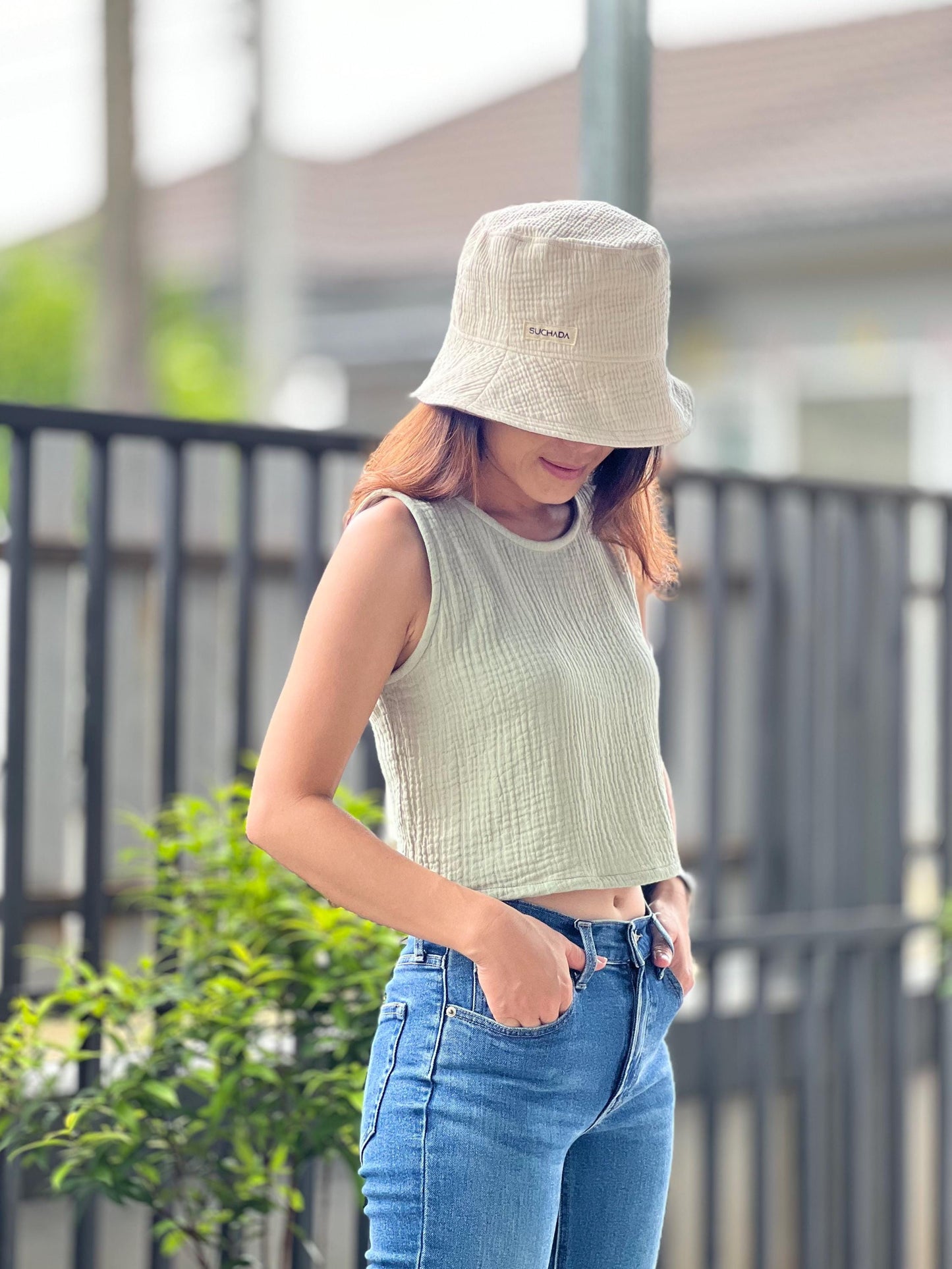 Muslin Triple Gauze Bucket Hat