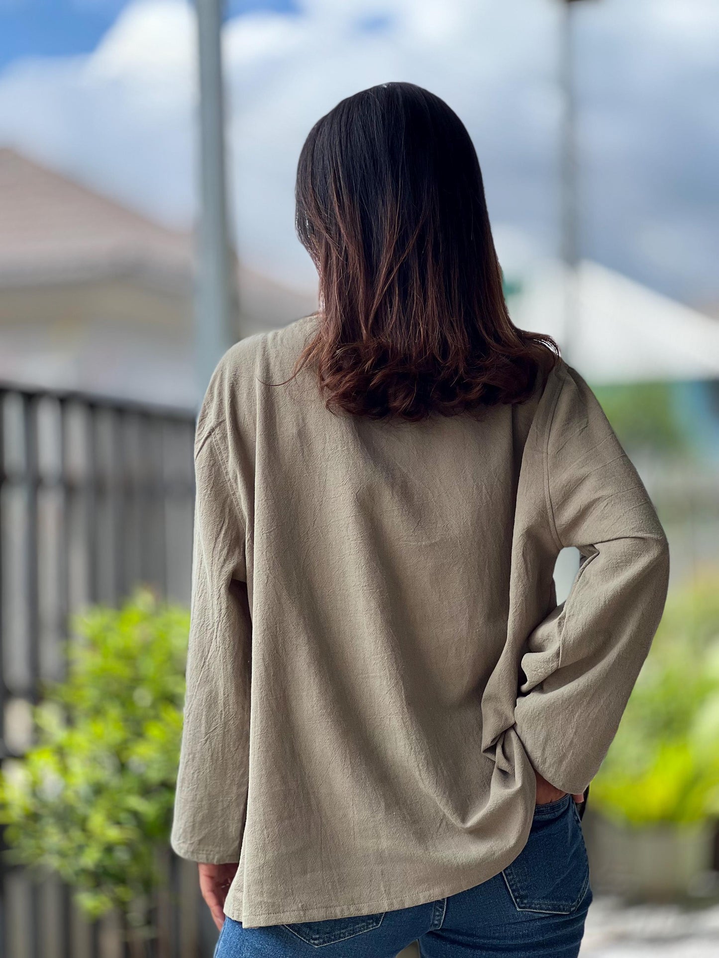 Cotton Pull Over Style Blouse