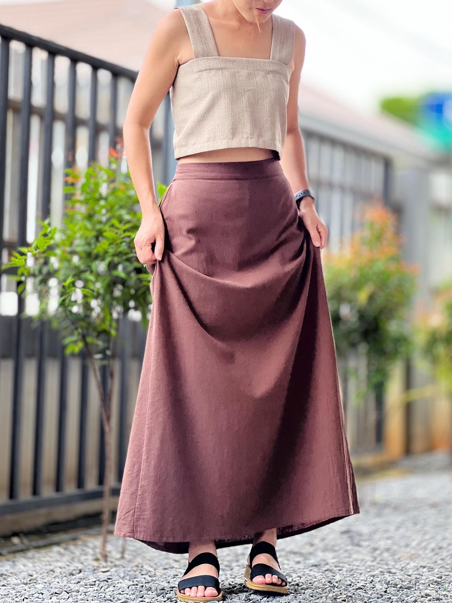 Cotton Long Skirt