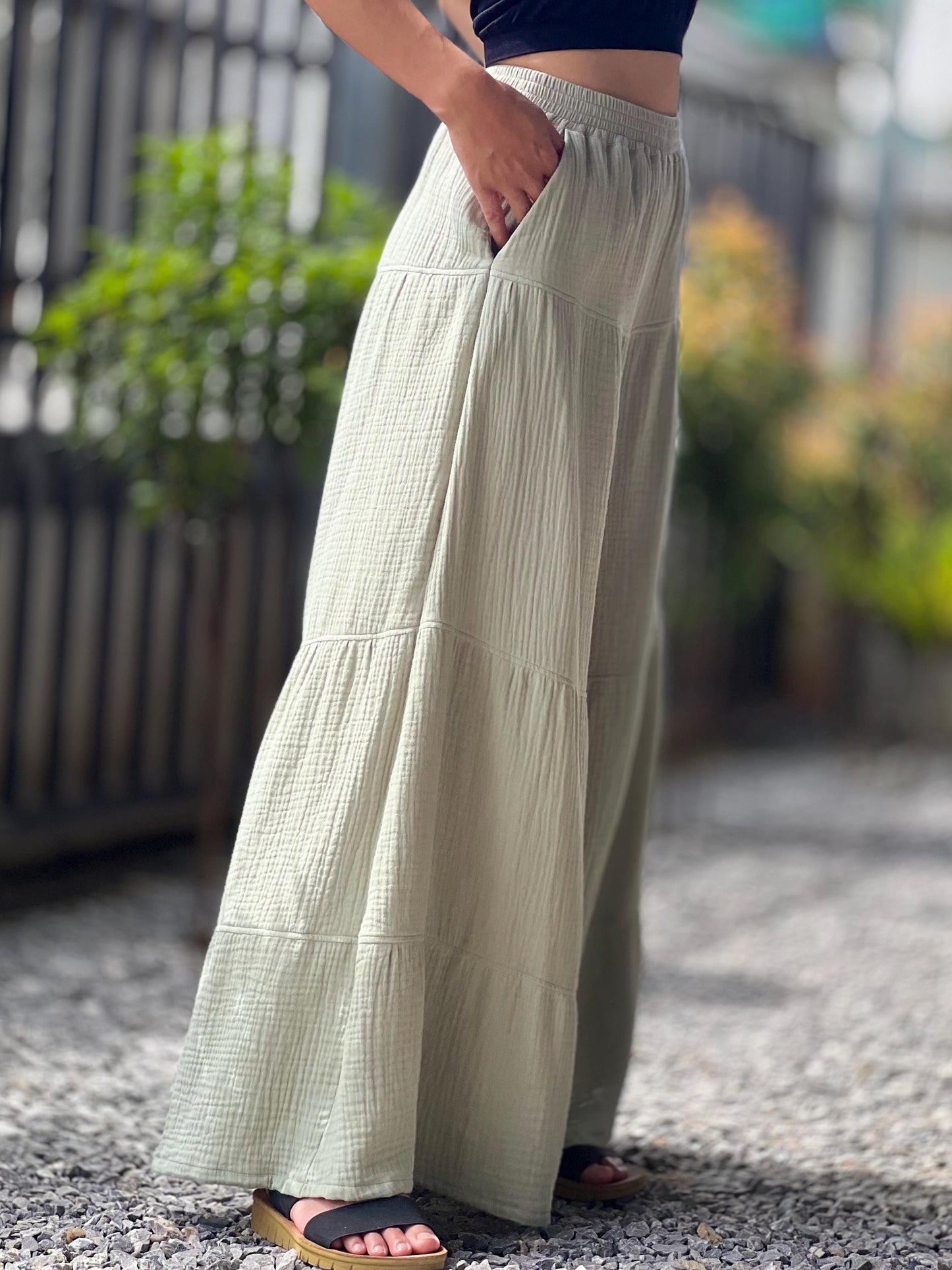 Womens Double Gauze Muslin Pants - Loungeware