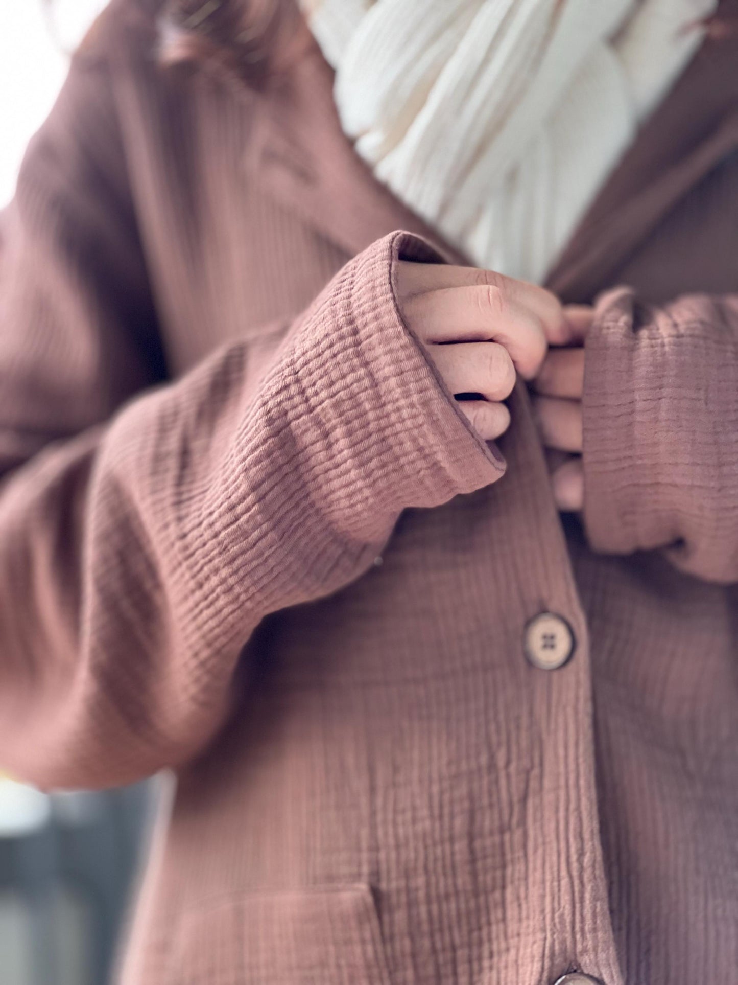 Muslin Hoodie | Triple Gauze Jacket | Resort Wear Outfit | Long Sleeve Top | Hooded Kimono Jacket | Cotton Muslin Shirt | Womens Loungewear