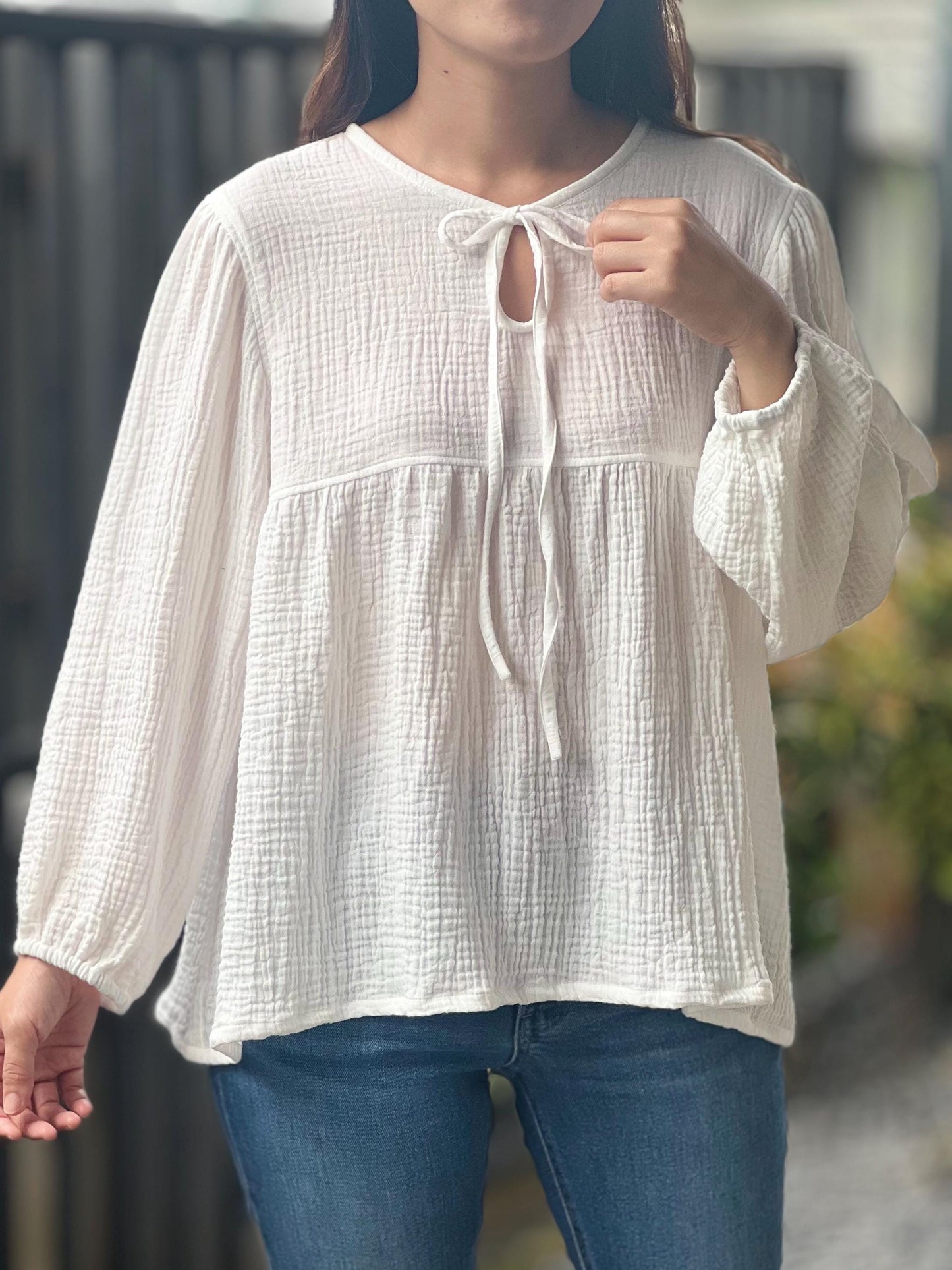 Loose Organic Blouse | Muslin Double Gauze Blouse | Bohemian blouse | Cotton muslin top| Natural Clothing
