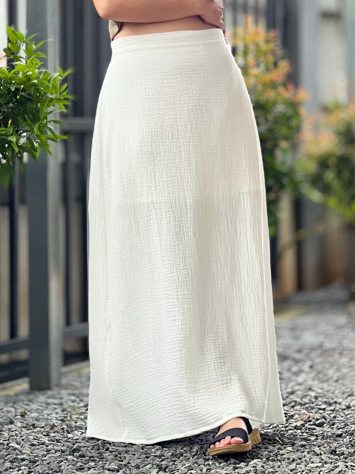 Double Gauze Long Skirt