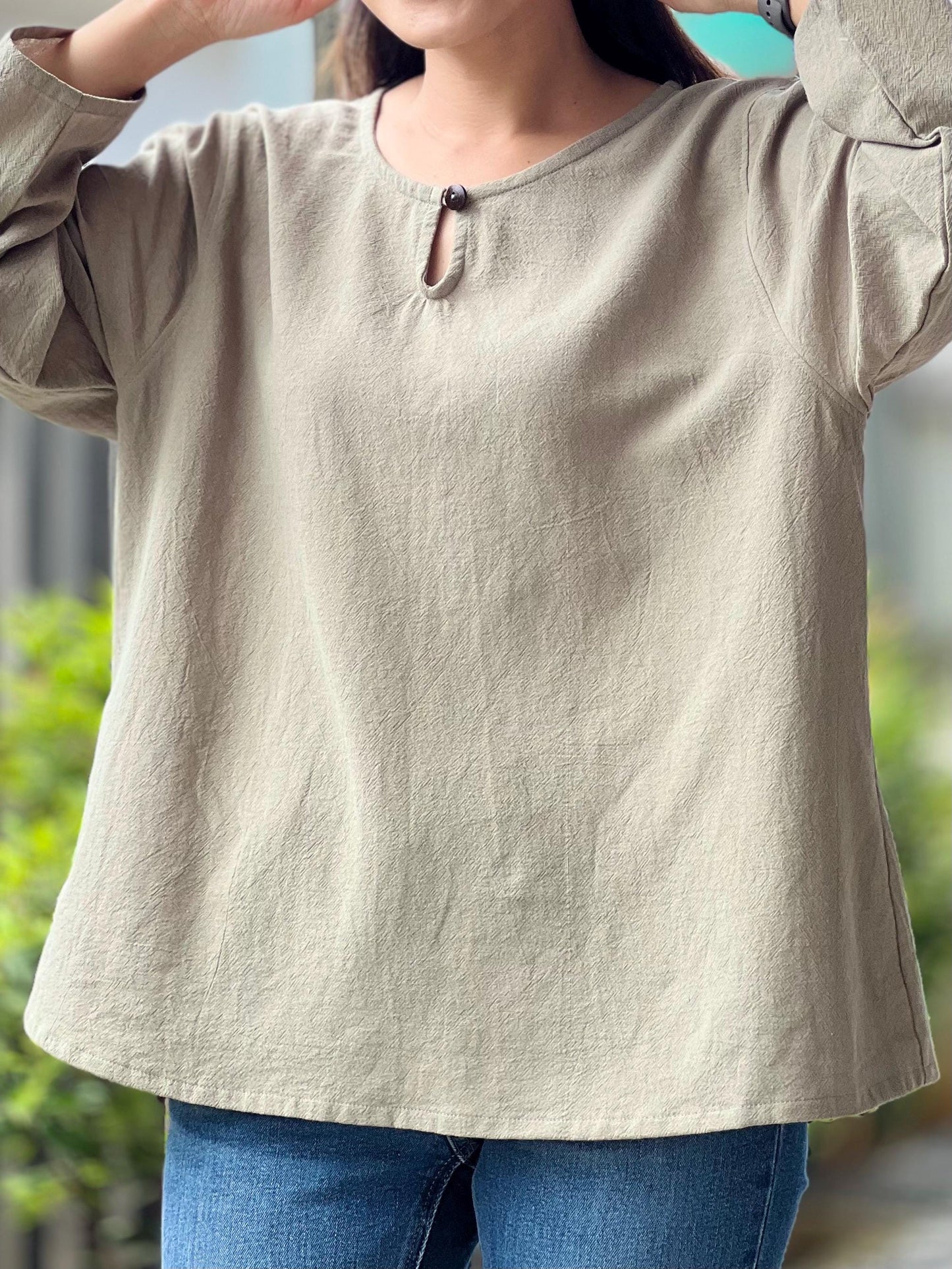 Cotton Pull Over Style Blouse