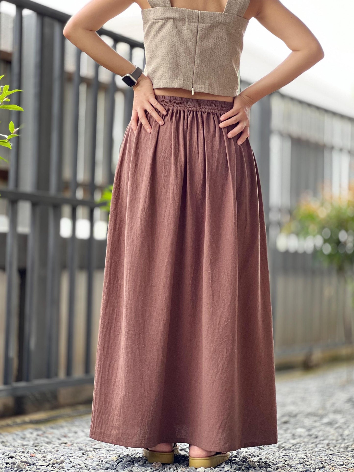 Cotton Long Skirt