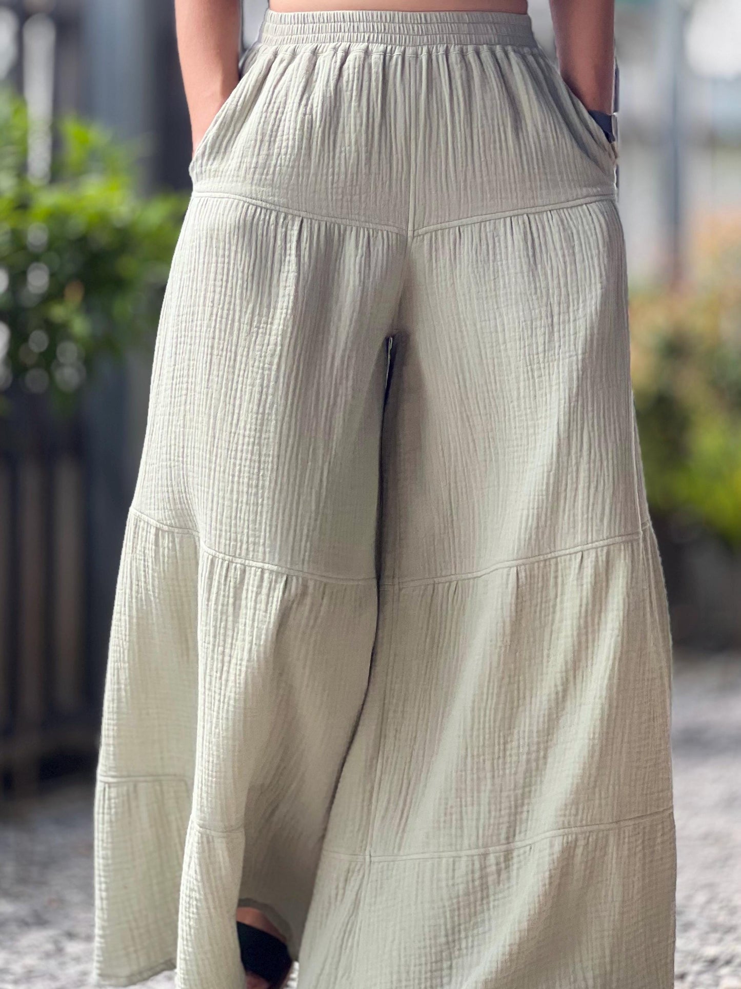 Womens Double Gauze Muslin Pants - Loungeware