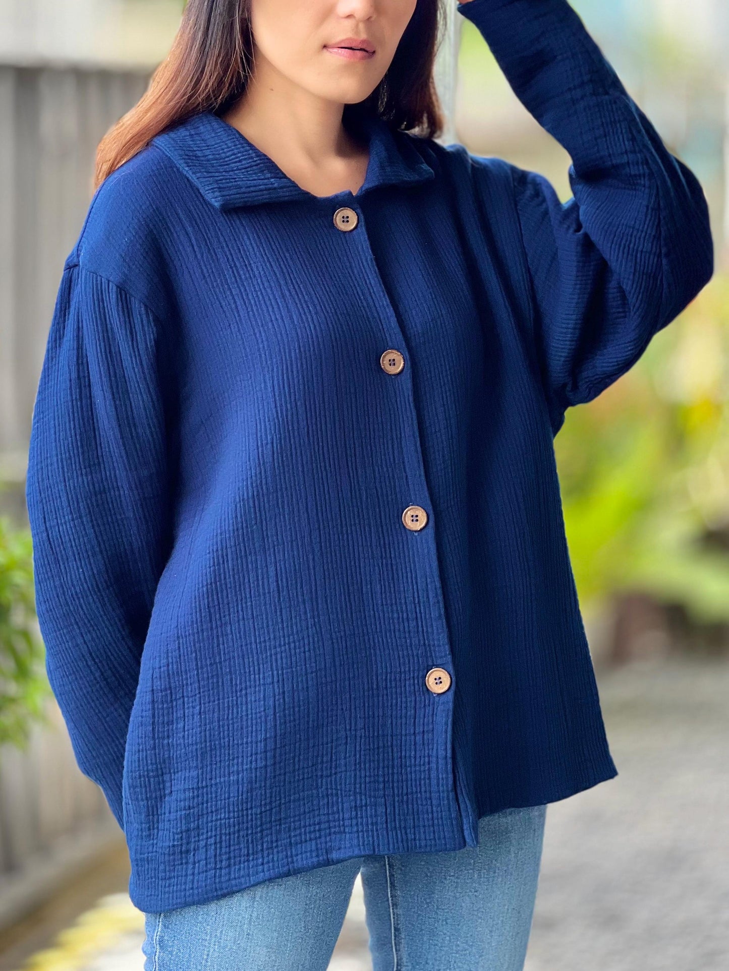 Muslin Hoodie | Triple Gauze Jacket | Resort Wear Outfit | Long Sleeve Top | Hooded Kimono Jacket | Cotton Muslin Shirt | Womens Loungewear