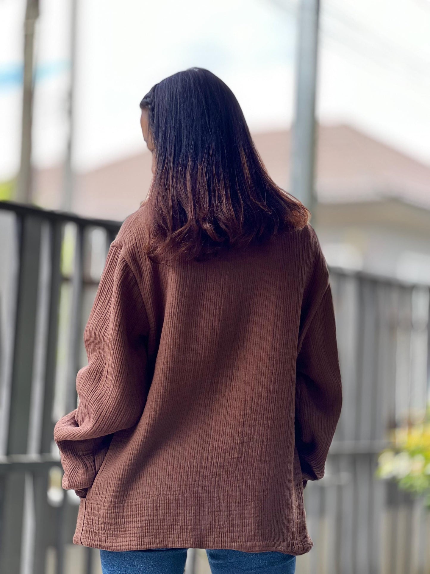 Muslin Hoodie | Triple Gauze Jacket | Resort Wear Outfit | Long Sleeve Top | Hooded Kimono Jacket | Cotton Muslin Shirt | Womens Loungewear