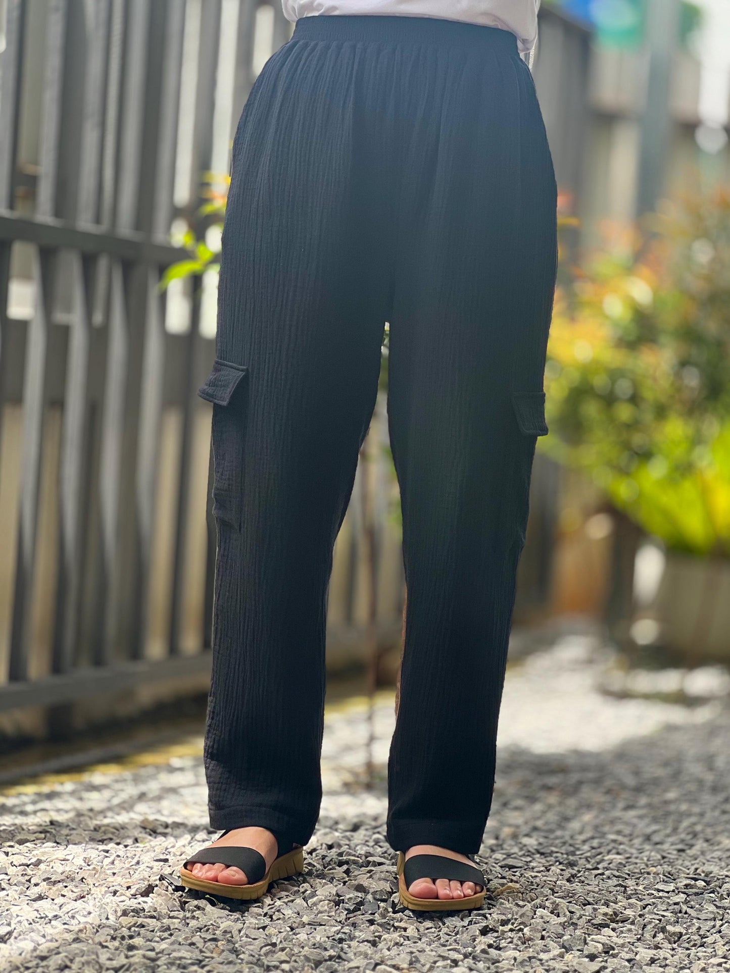 Womens Double Gauze Muslin Pants - Loungeware