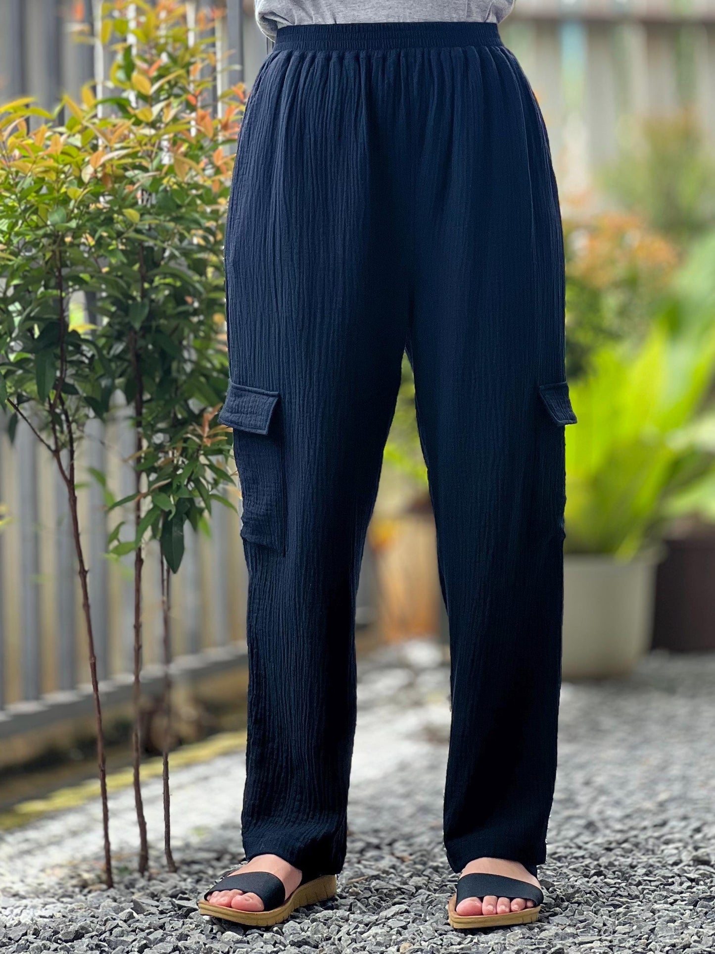 Womens Double Gauze Muslin Pants - Loungeware