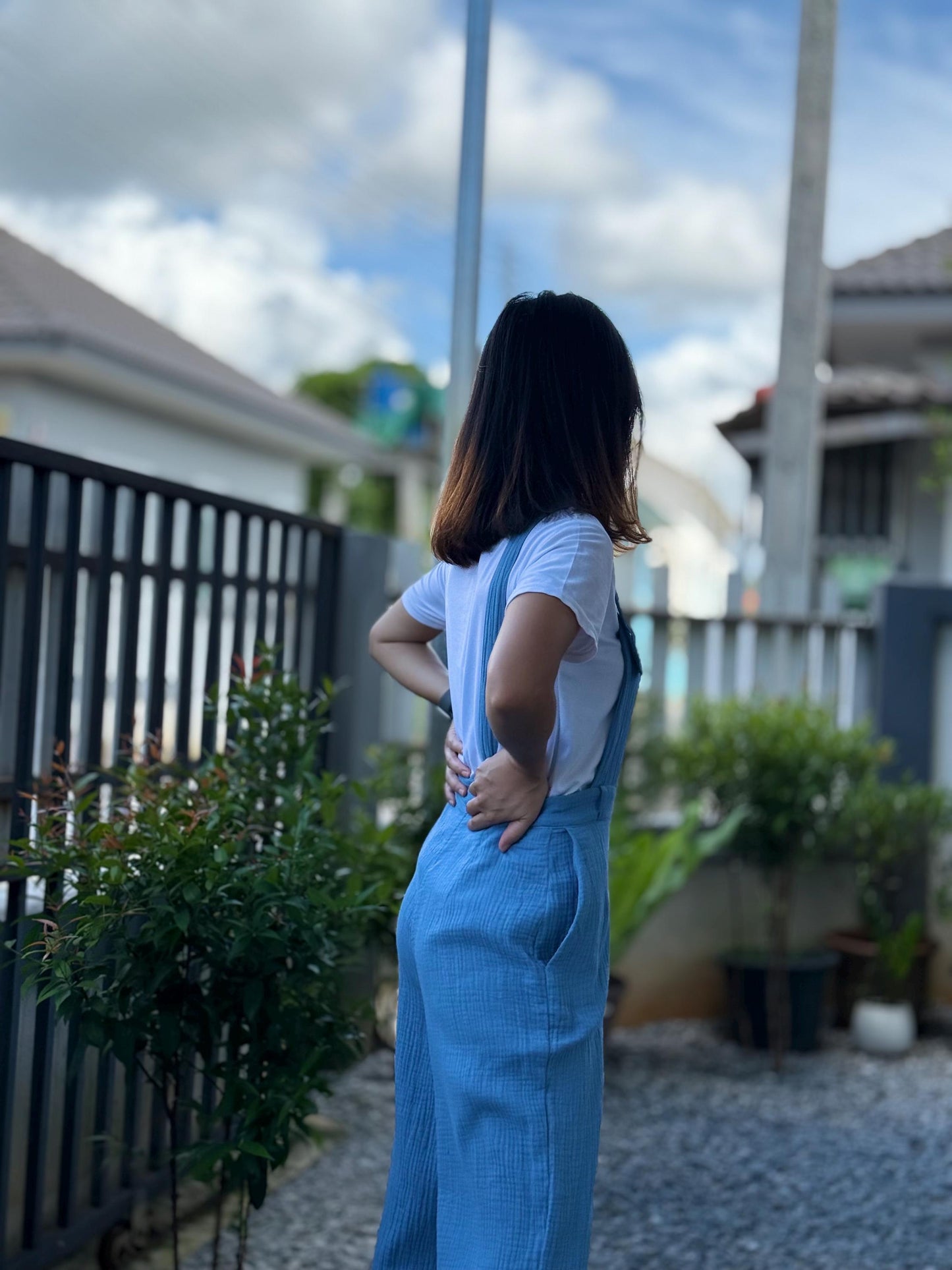 Gauze Jumpsuit Dungaree | Gauze Jumpsuit | Gauze Overalls Women | Muslin overalls
