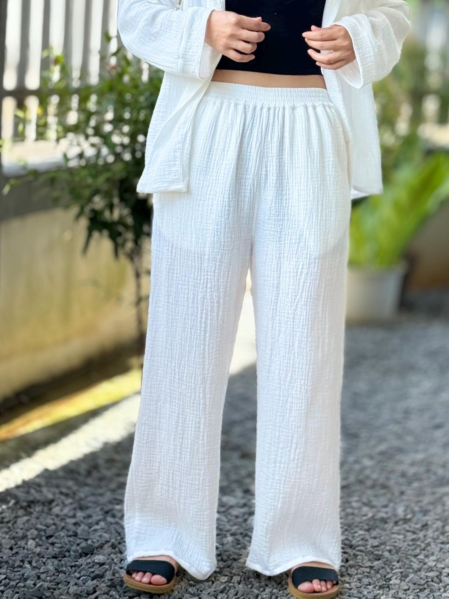 Womens Double Gauze Muslin Pants - Loungeware