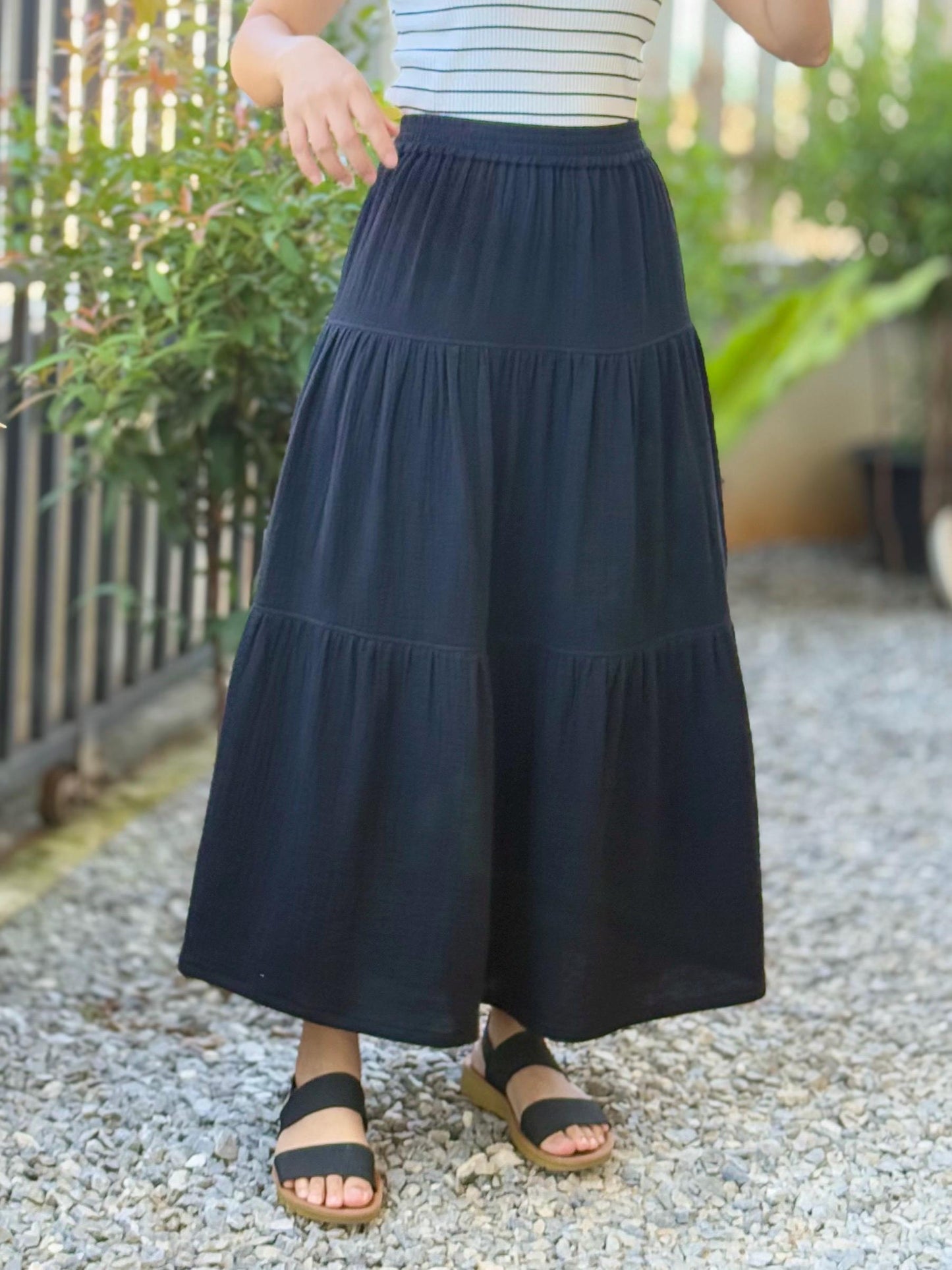 Double Gauze Maxi Skirt