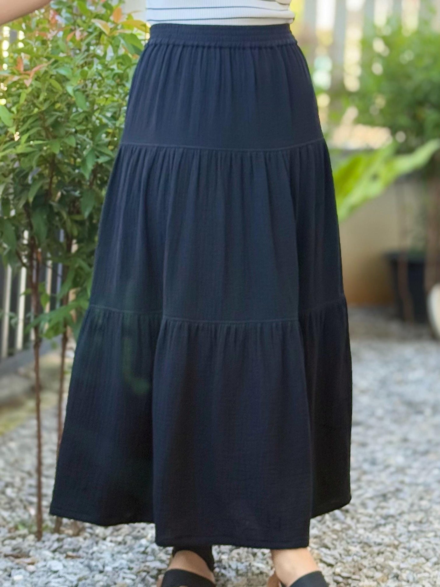 Double Gauze Maxi Skirt