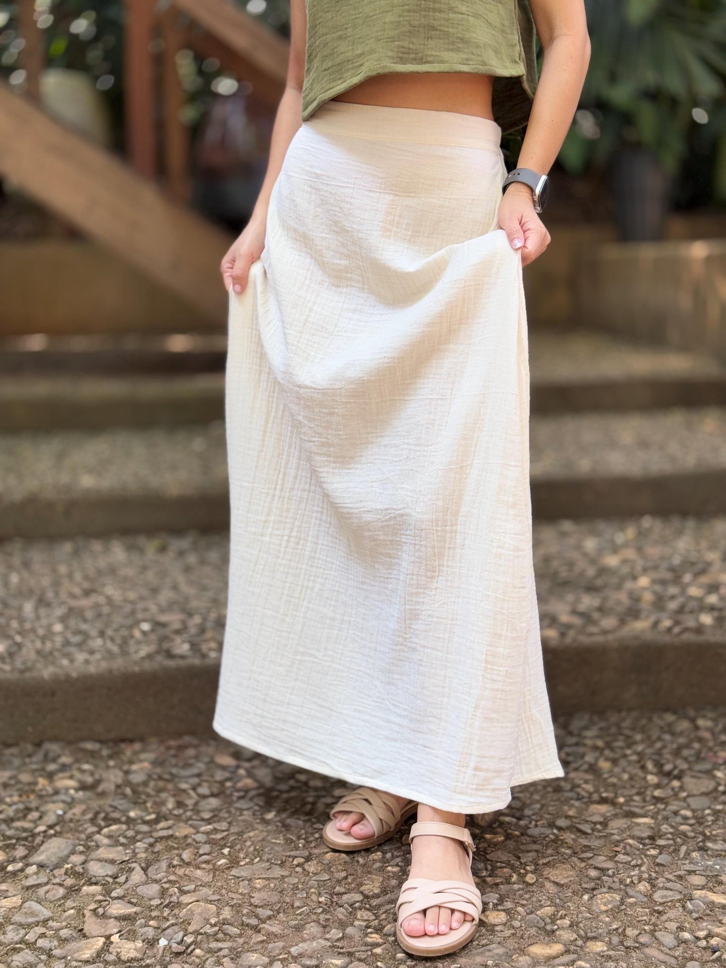 Double Gauze Long Skirt