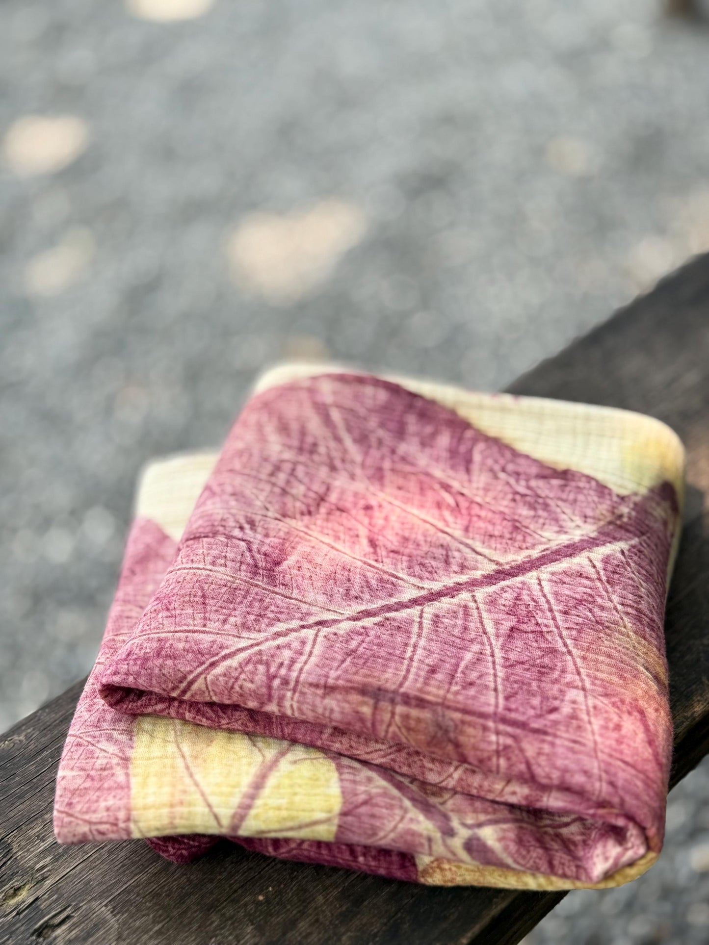 3-Layer Muslin Cotton Scarf | Eco-Printed Gauze Scarf | Gauze Scarf | Cotton Fiber Wrap | Lightweight Scarf | Soft Muslin Cotton Shawl