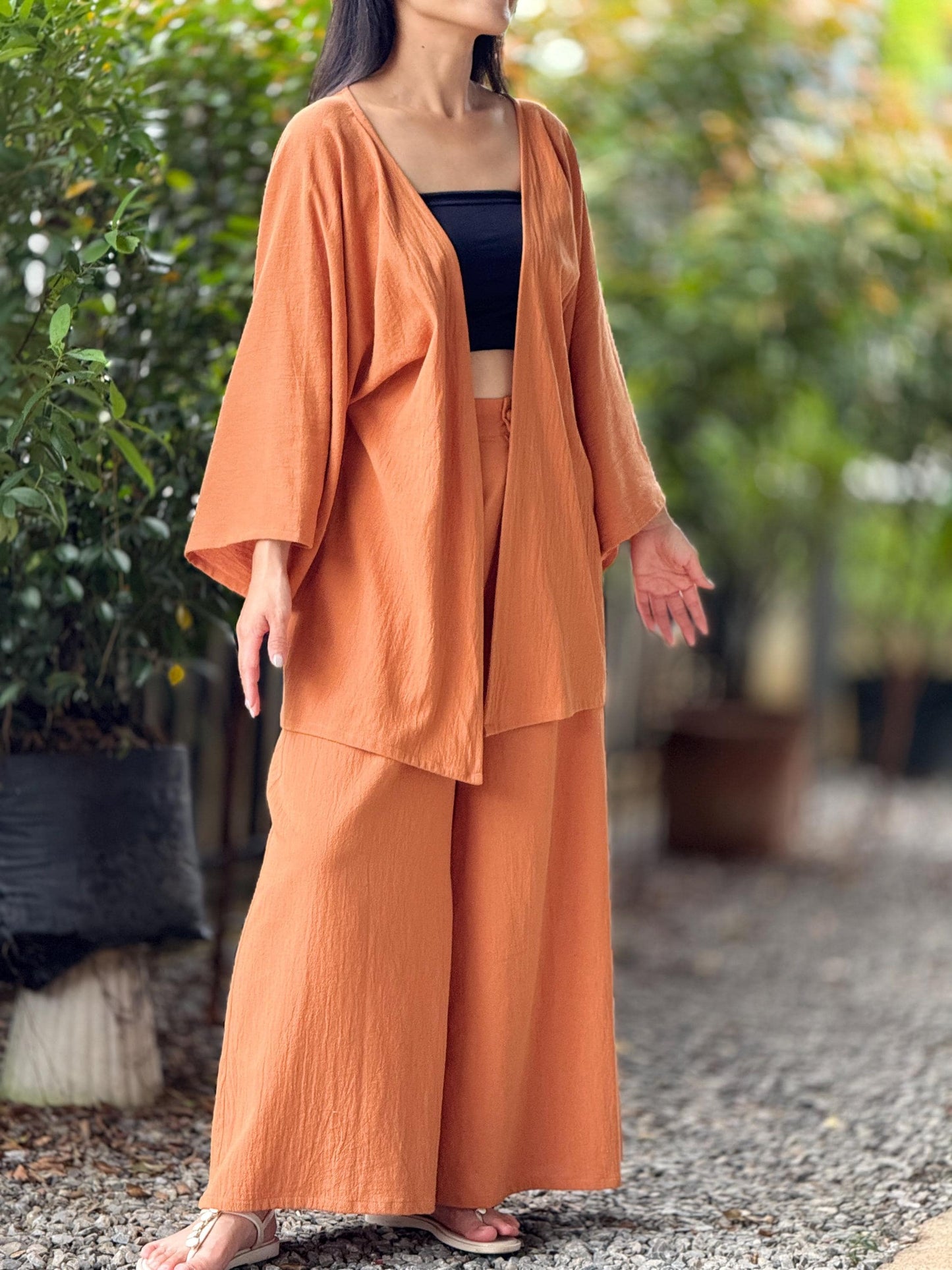 Cotton Cardigan Loose Cover Up