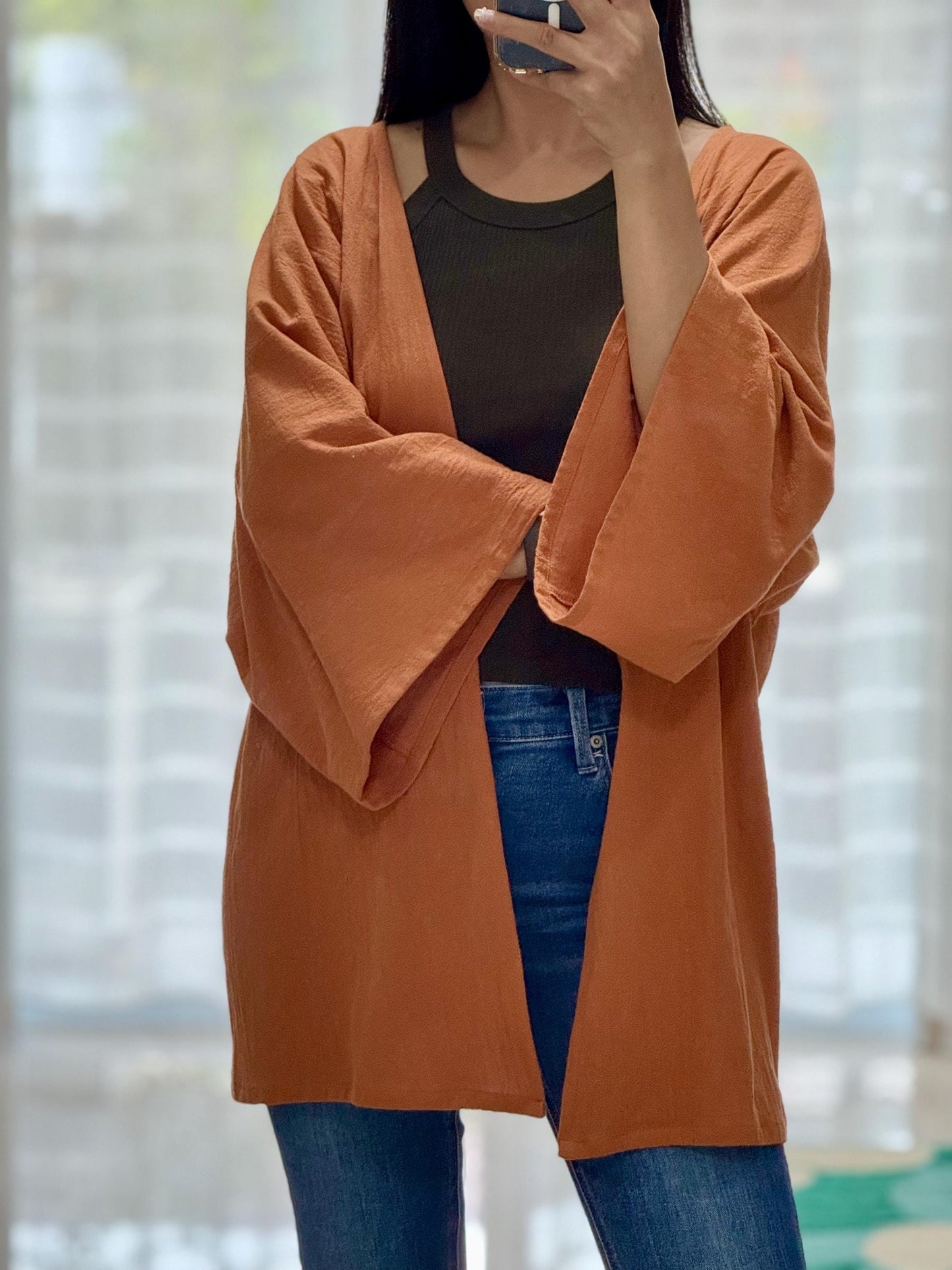 Cotton Cardigan Loose Cover Up