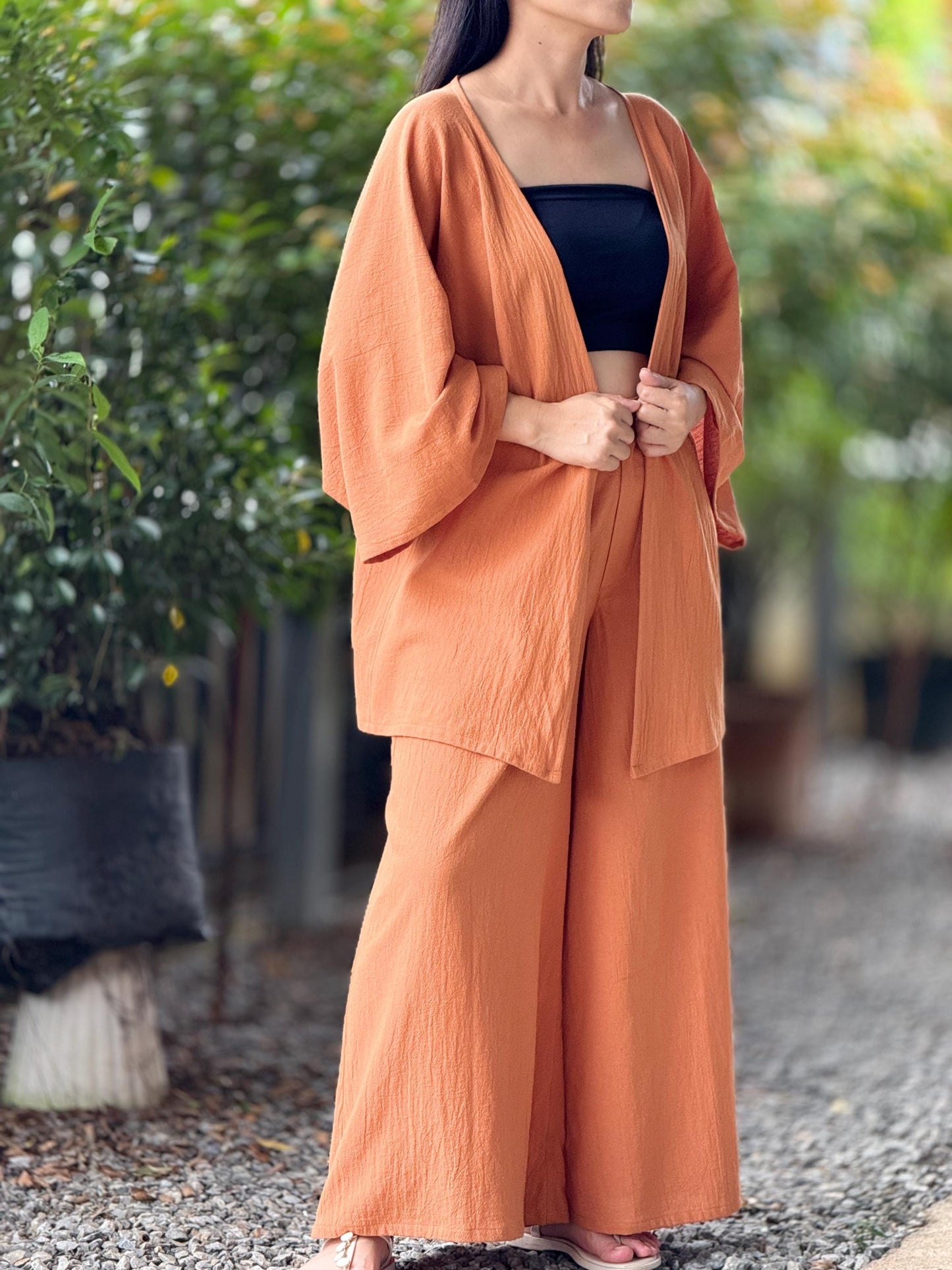 Cotton Cardigan Loose Cover Up