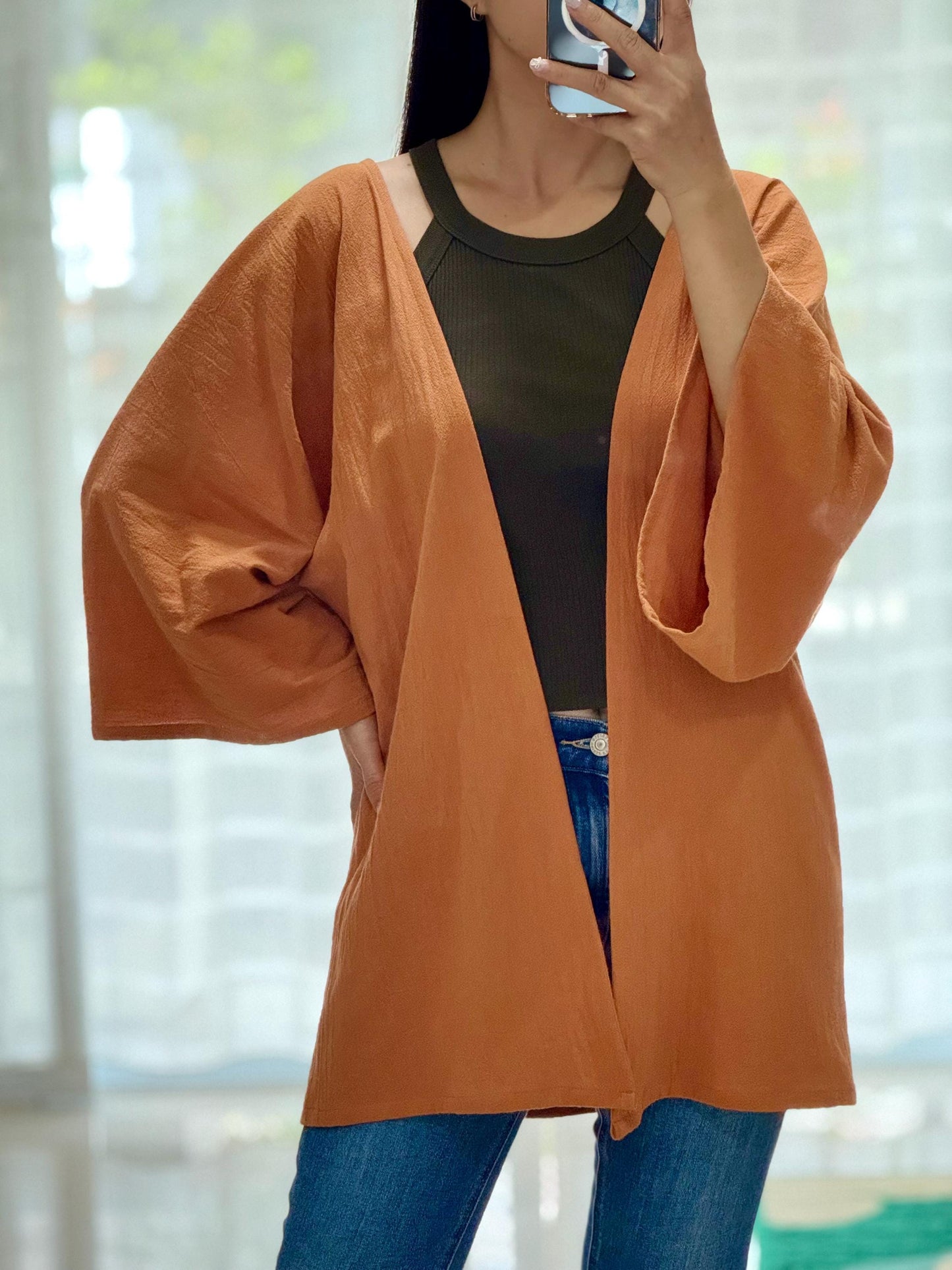 Cotton Cardigan Loose Cover Up