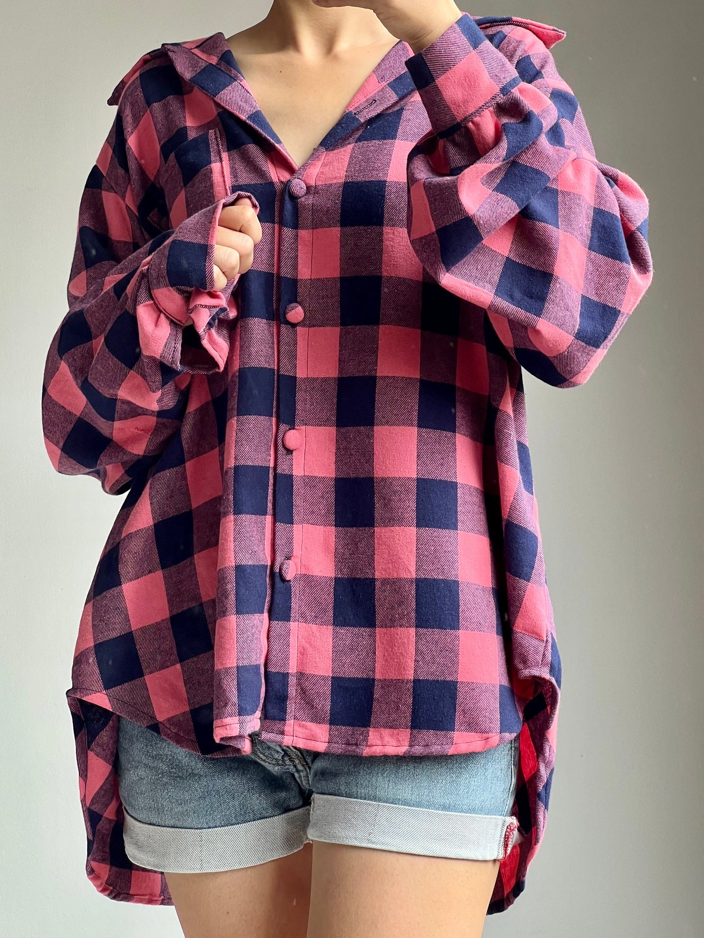 Plaid Women’s Top | Loose Fit Shirt | Flannel | Cotton