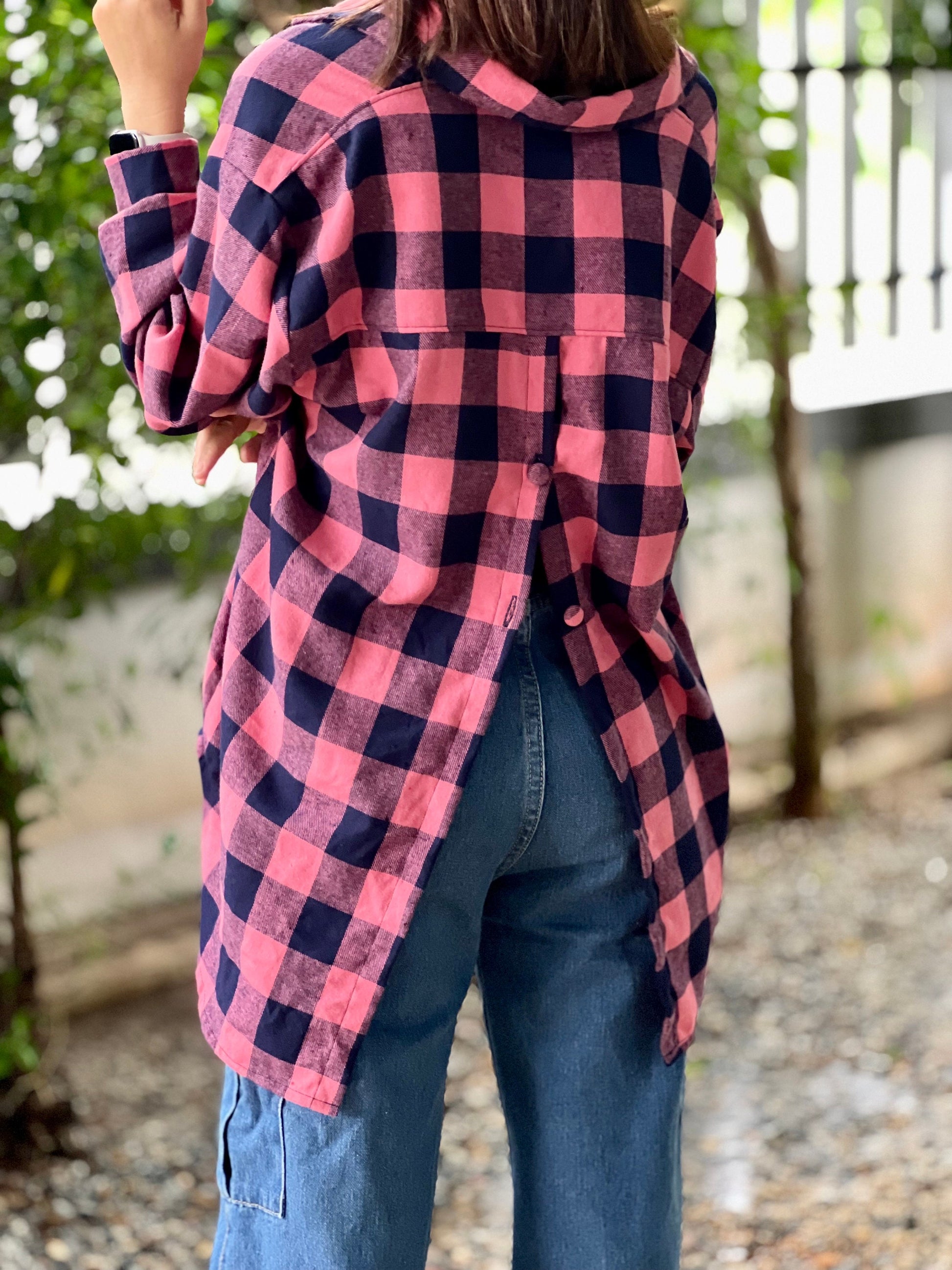 Plaid Women's Top | Loose Fit Shirt | Flannel | Cotton