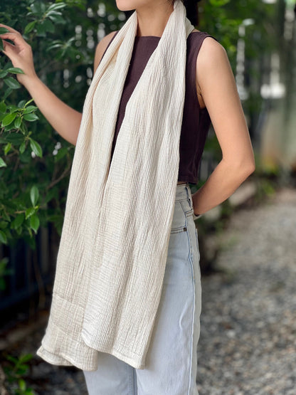 Goddess Wrap | Scarf Triple-Layered Gauze, Natural Fiber Cotton