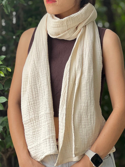Goddess Wrap | Scarf Triple-Layered Gauze, Natural Fiber Cotton