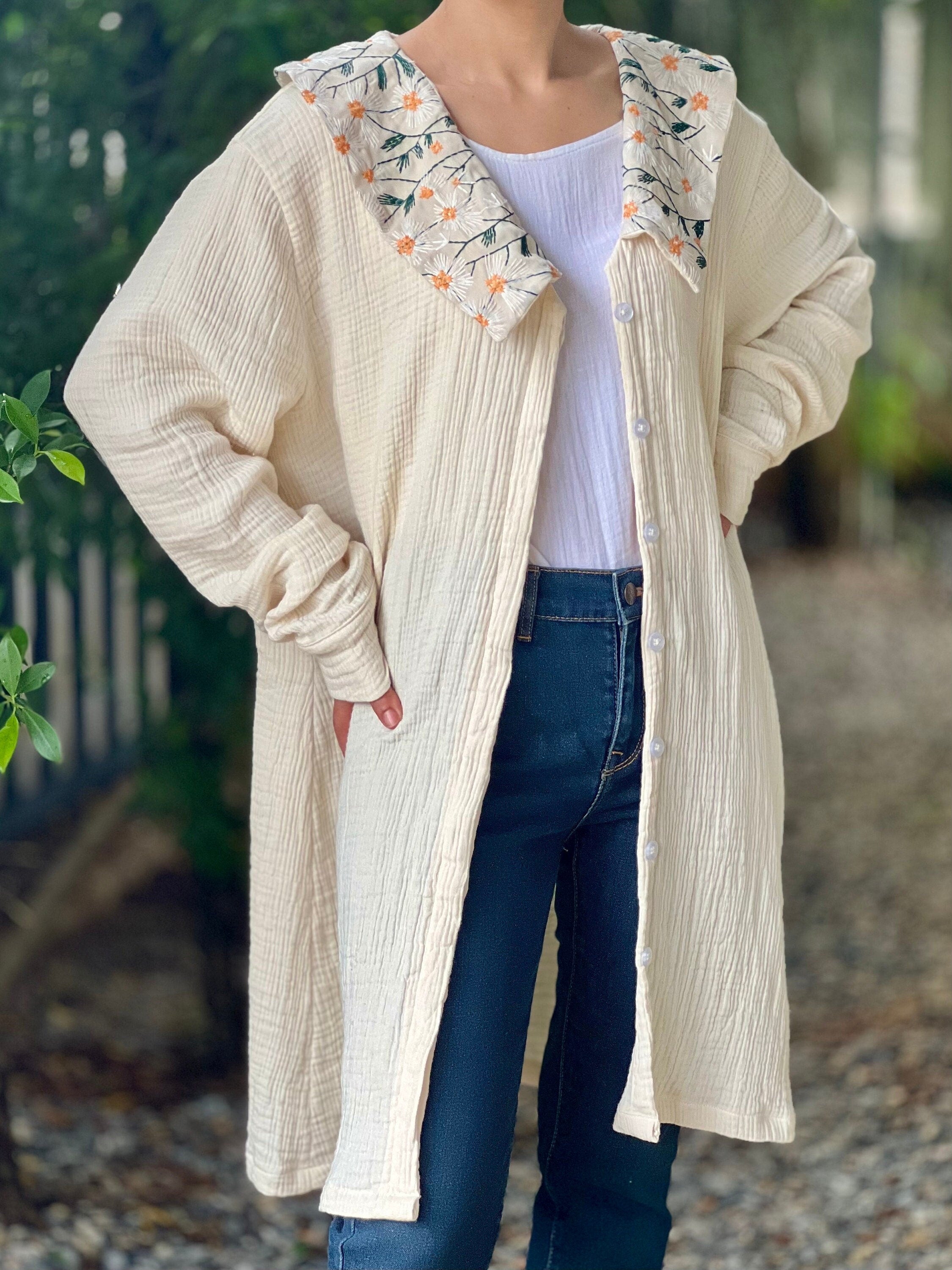 Muslin Triple Gauze Jacket / Dress / Cover Up Shirt – Suchada Designs