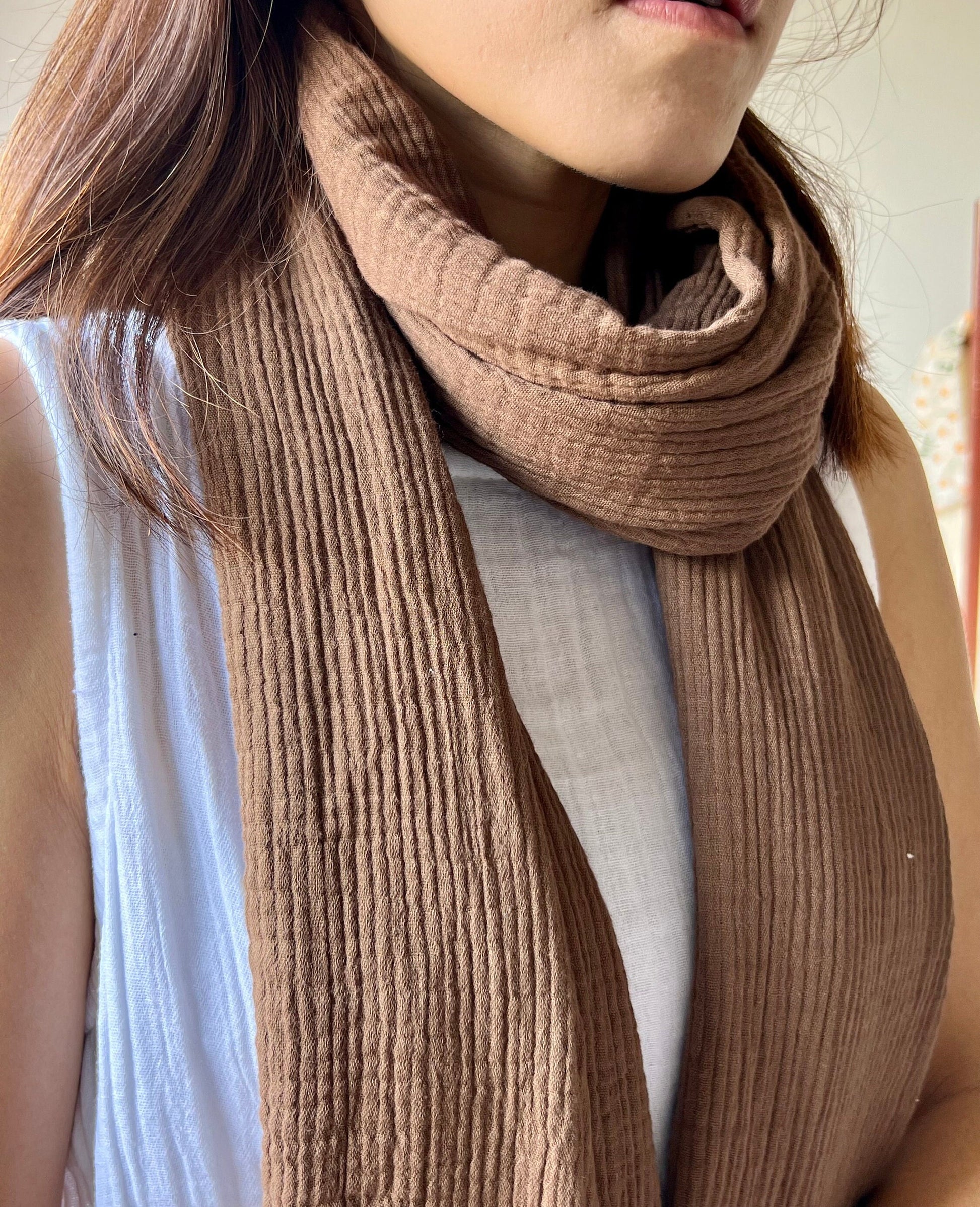 Goddess Wrap | Scarf Triple-Layered Gauze, Natural Fiber Cotton