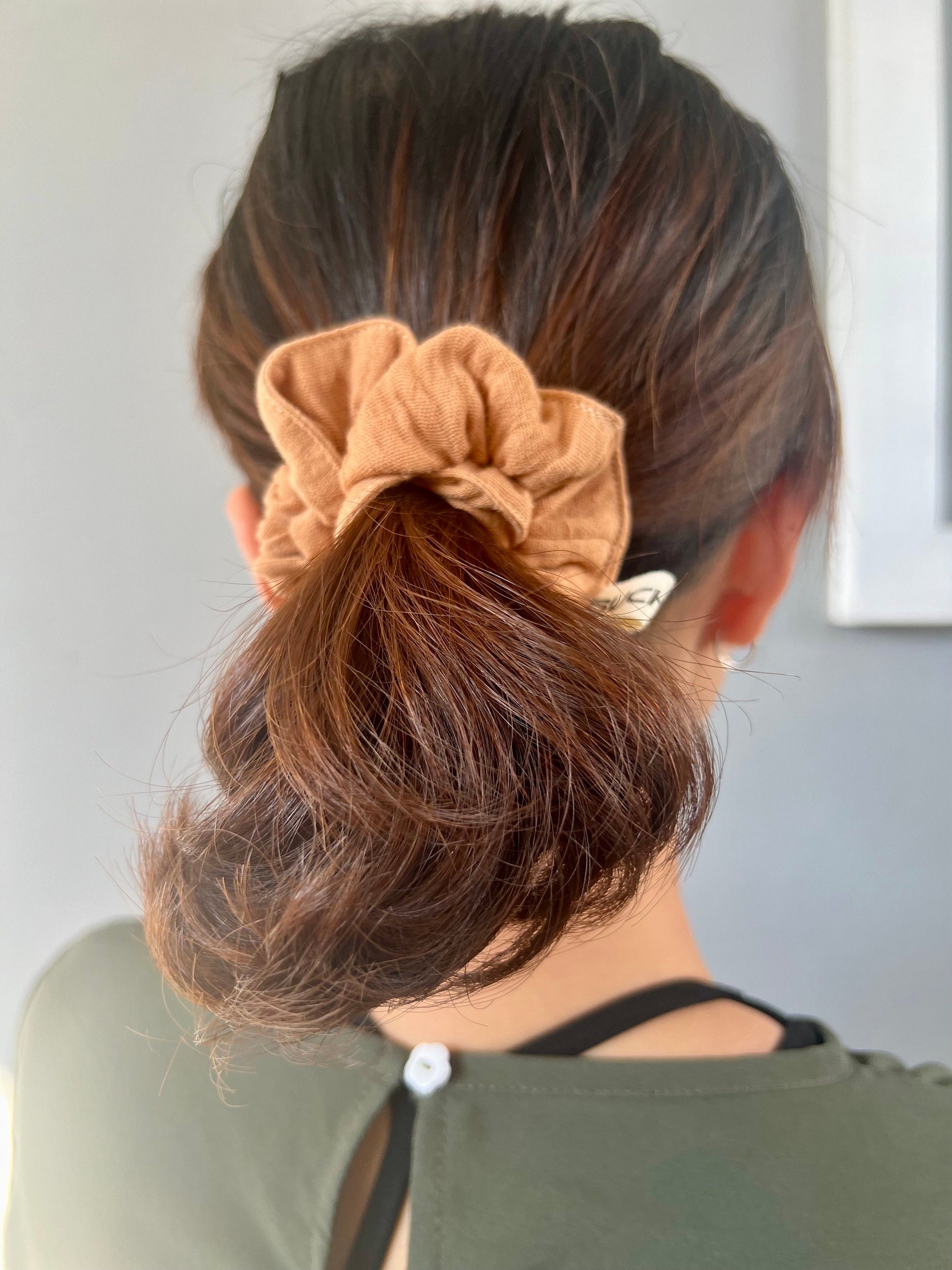 Set of 4 - Double Gauze Scrunchie/Spring Summer accessories /Muslin Scrunchie