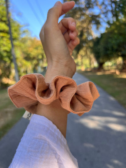 Set of 4 - Double Gauze Scrunchie/Spring Summer accessories /Muslin Scrunchie