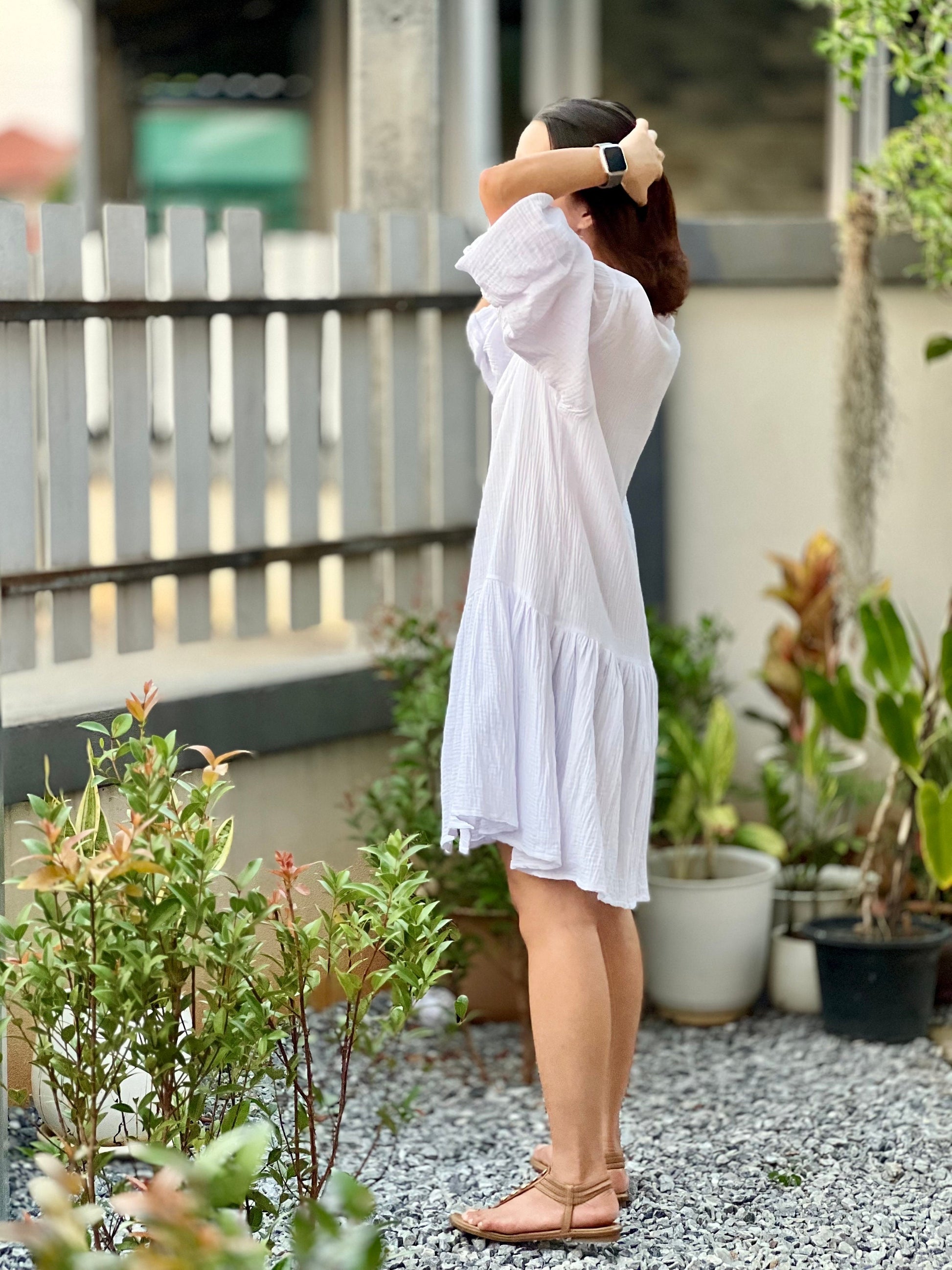 Muslin Double Gauze Dress | Cotton Loose Fit Dress | Summer Dress | Be Suchada Designs Muslin Double Gauze Dress | Cotton Loose Fit Dress | Summer Dress | Be Suchada Designs