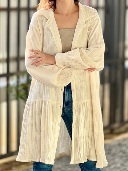 Muslin Double Gauze Dress | Cotton Loose Fit Dress | Summer Dress | Beach Wear | Swimsuit Cover