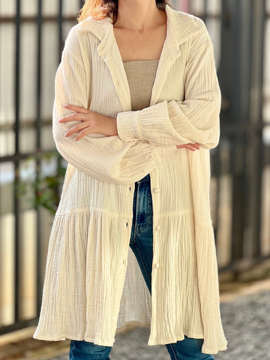 Muslin Double Gauze Dress | Cotton Loose Fit Dress | Summer Dress | Beach Wear | Swimsuit Cover