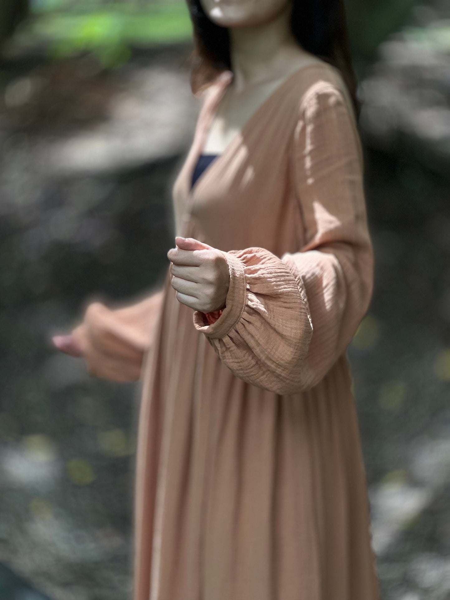 Double Gauze Dress | Cotton Cottagecore Long Dress